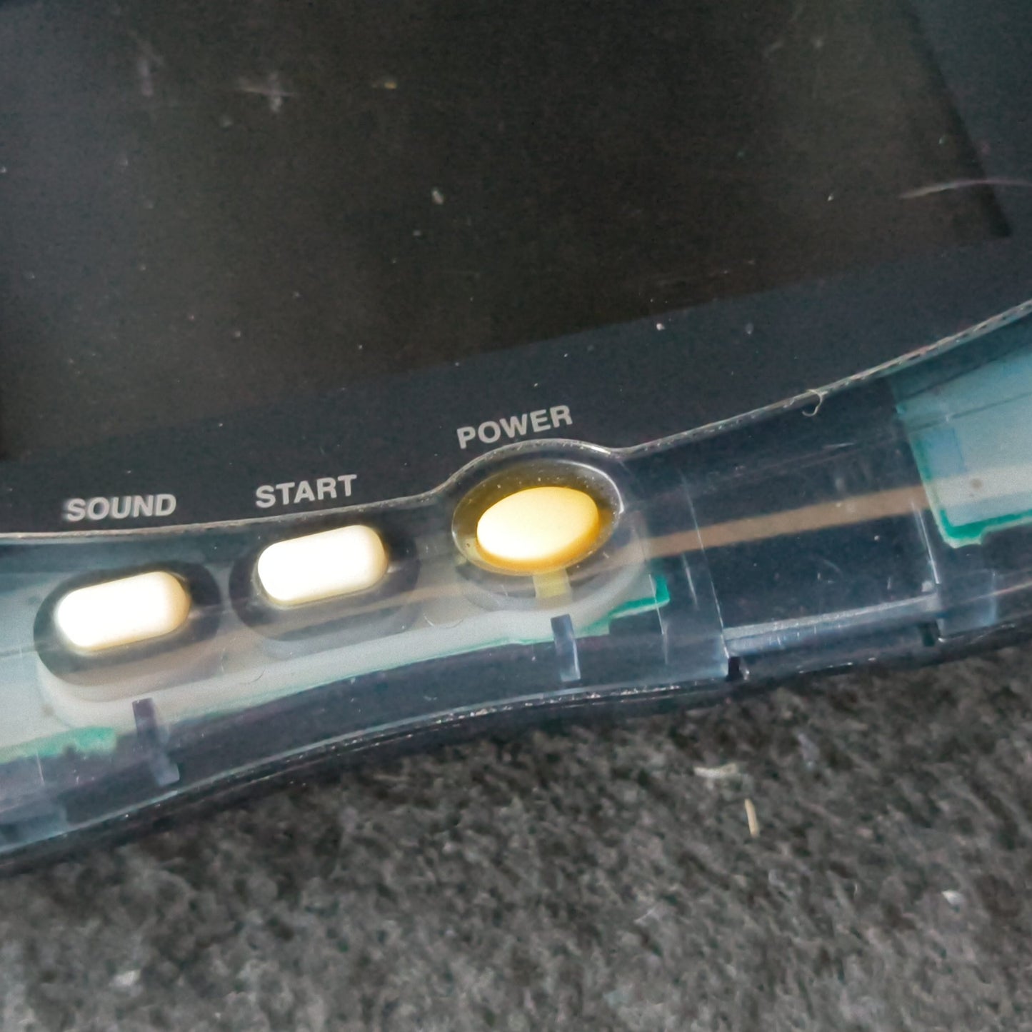 Defective Wonder Swan Crystal Clear Black BANDAI WSC Handheld Console-h0722-