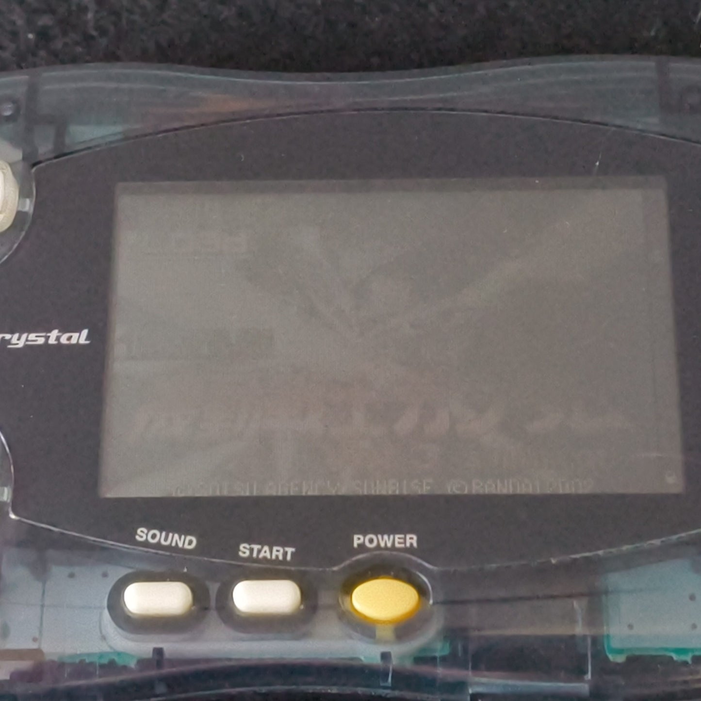 Defective Wonder Swan Crystal Clear Black BANDAI WSC Handheld Console-h0722-