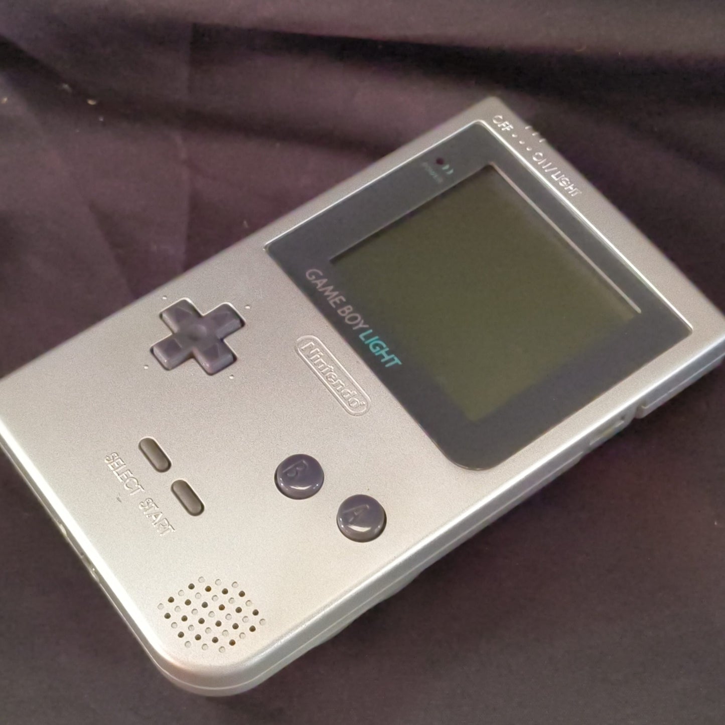 Used, Nintendo Gameboy Light Silver color console MGB-101 w/PSU, Working-h0725-
