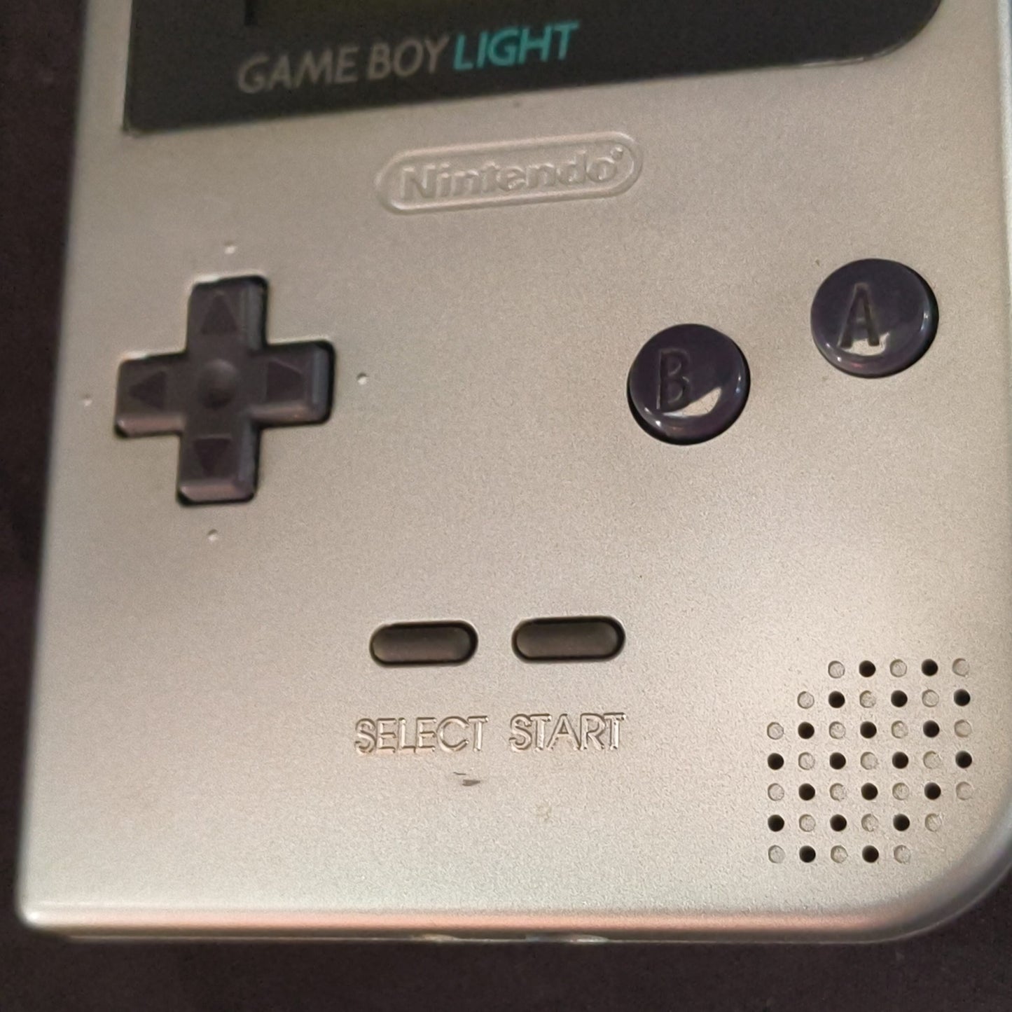 Used, Nintendo Gameboy Light Silver color console MGB-101 w/PSU, Working-h0725-