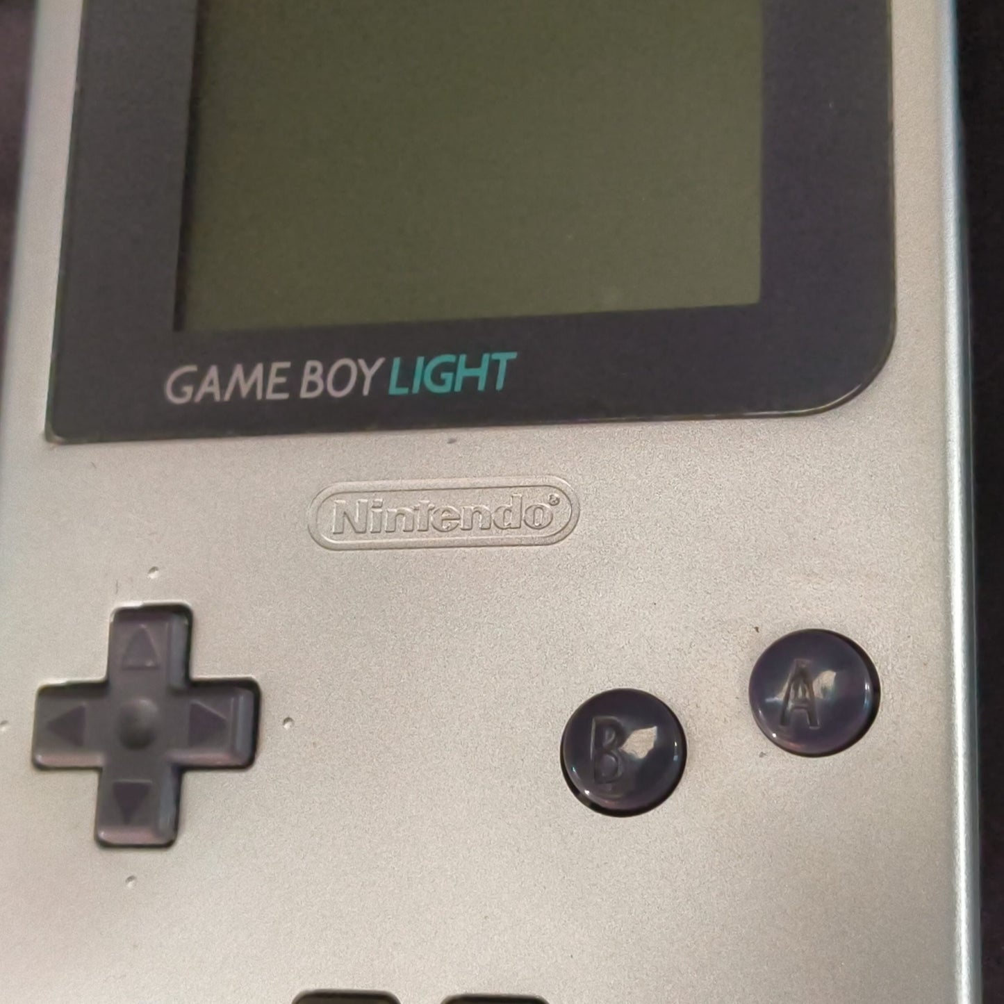 Used, Nintendo Gameboy Light Silver color console MGB-101 w/PSU, Working-h0725-