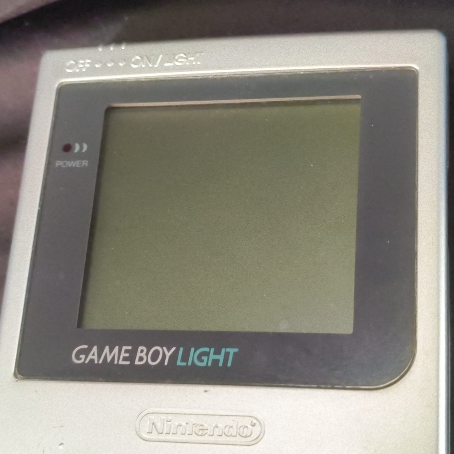 Used, Nintendo Gameboy Light Silver color console MGB-101 w/PSU, Working-h0725-