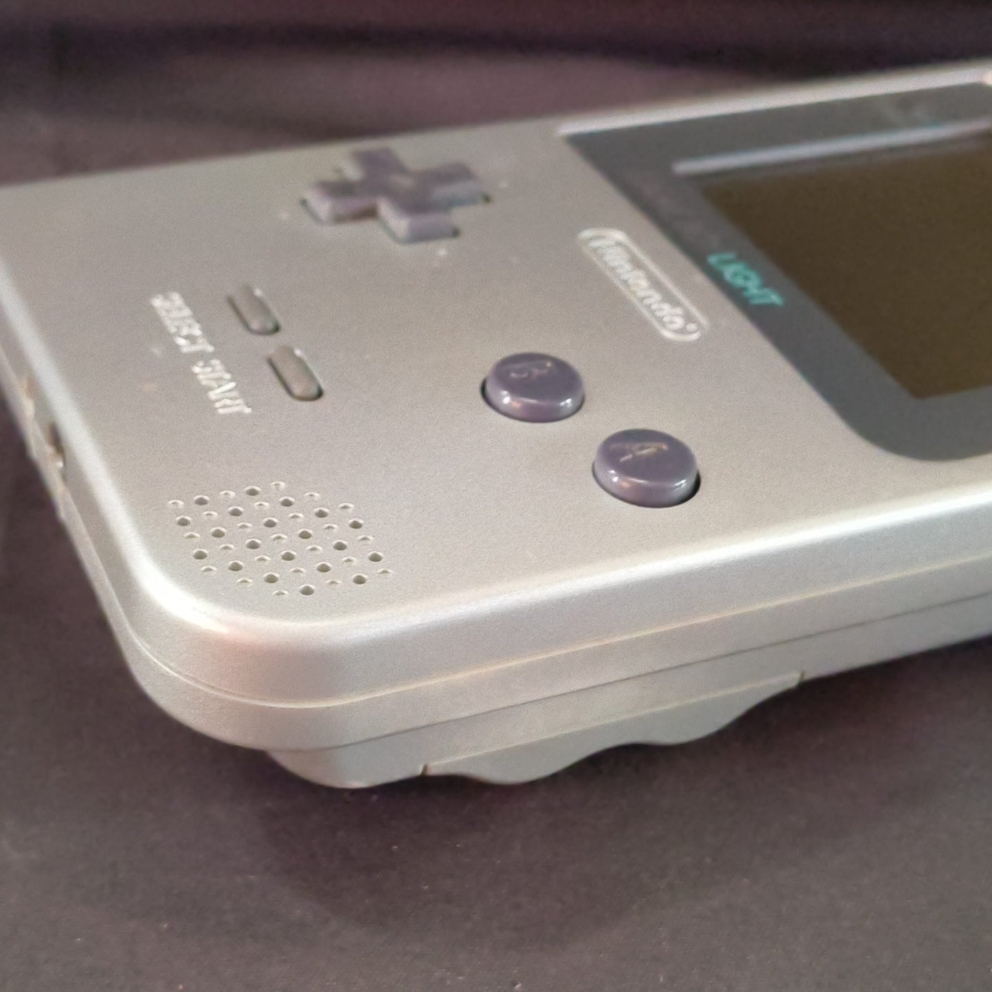 Used, Nintendo Gameboy Light Silver color console MGB-101 w/PSU, Working-h0725-