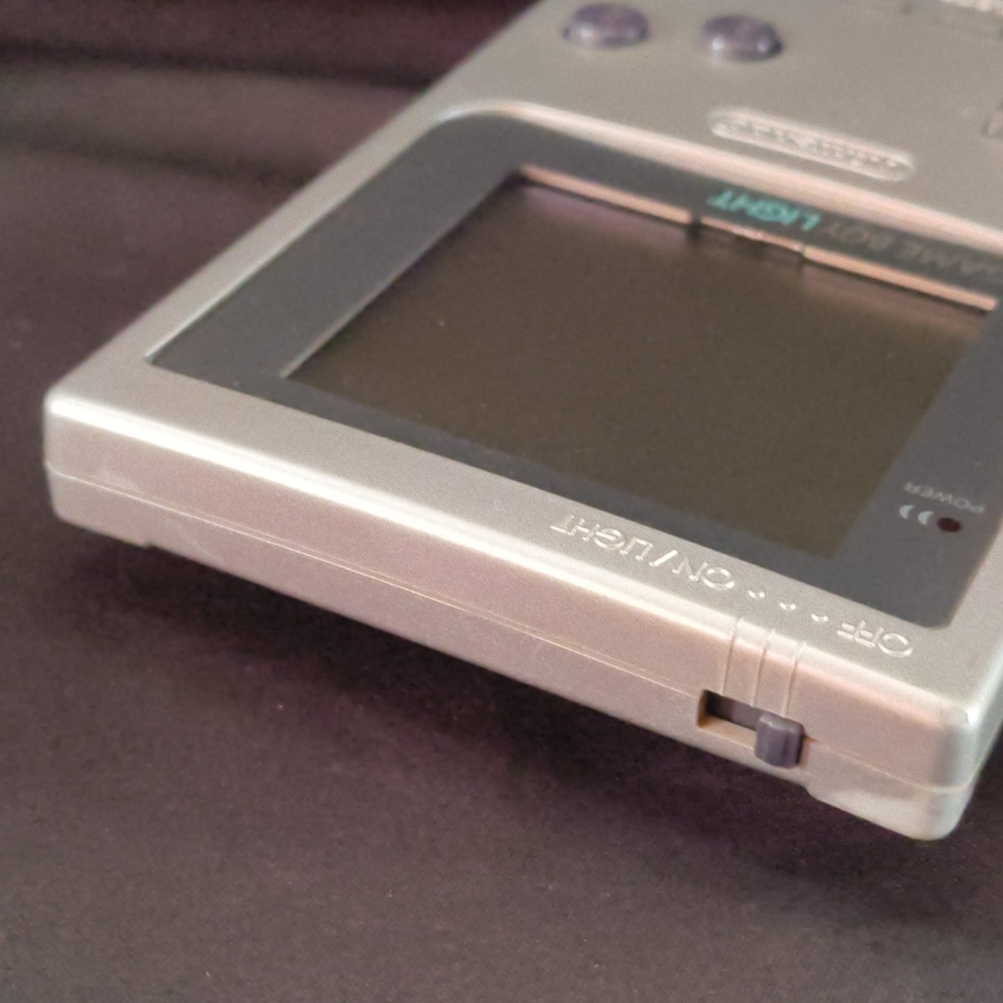 Used, Nintendo Gameboy Light Silver color console MGB-101 w/PSU, Working-h0725-