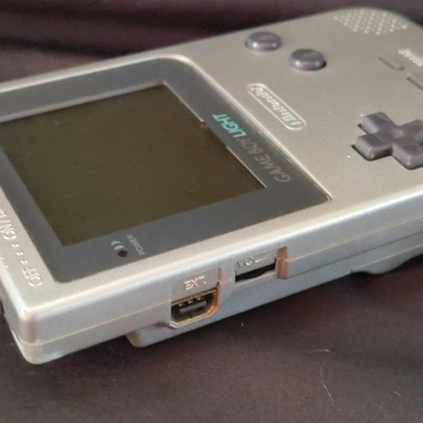 Used, Nintendo Gameboy Light Silver color console MGB-101 w/PSU, Working-h0725-