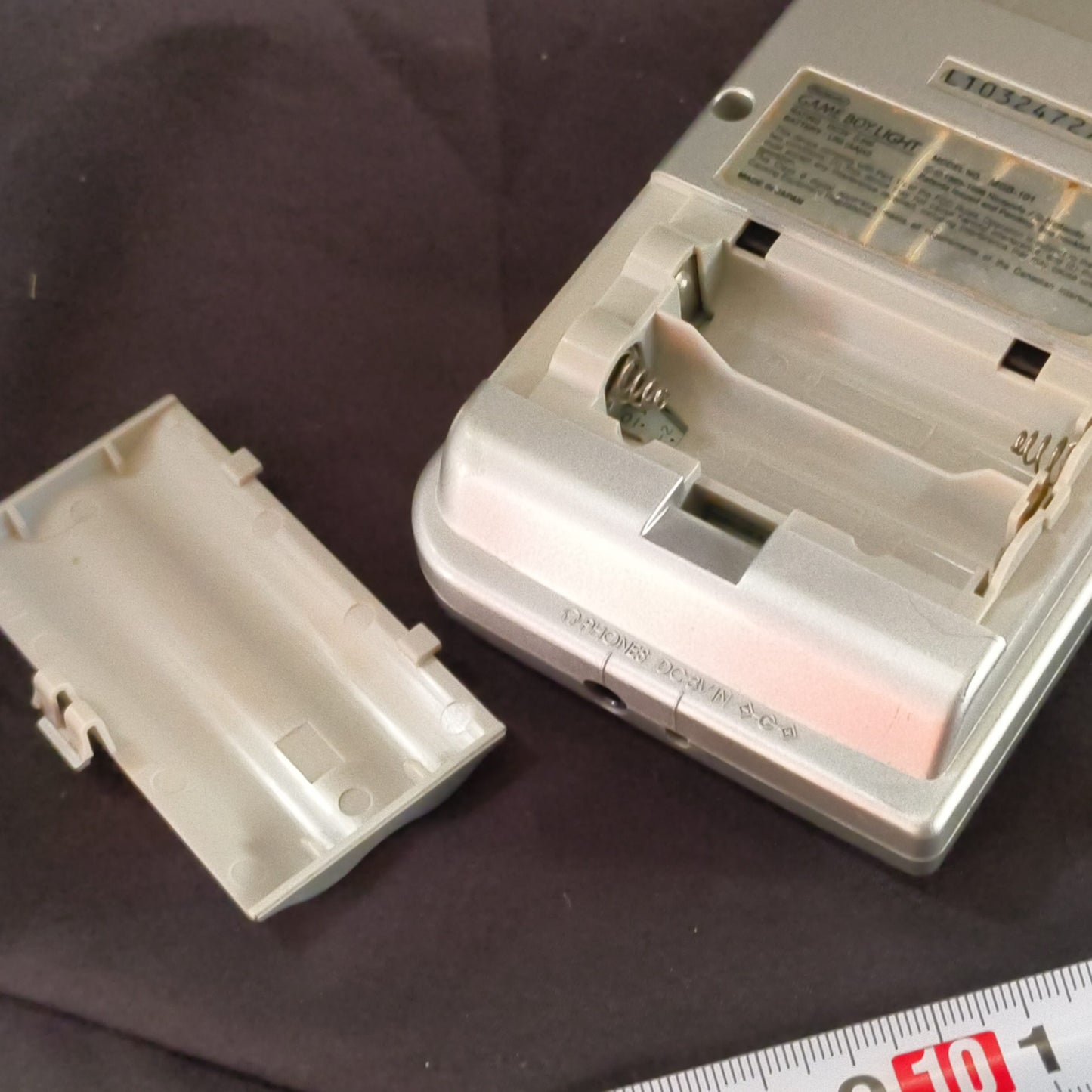 Used, Nintendo Gameboy Light Silver color console MGB-101 w/PSU, Working-h0725-