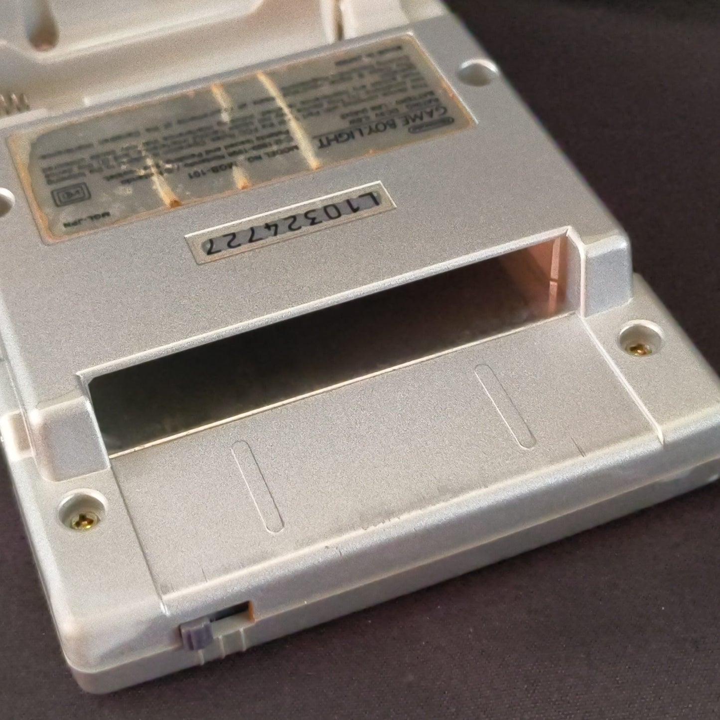 Used, Nintendo Gameboy Light Silver color console MGB-101 w/PSU, Working-h0725-