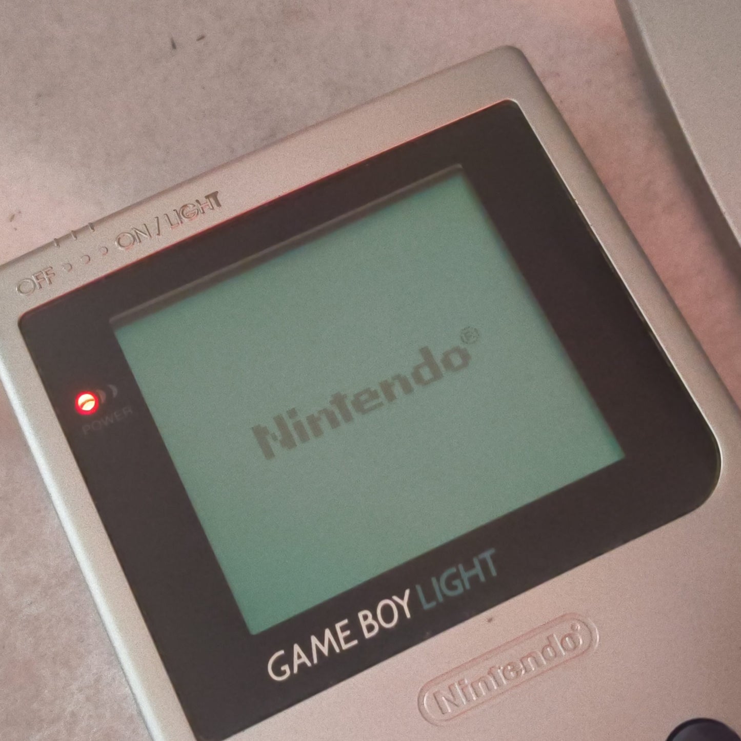 Used, Nintendo Gameboy Light Silver color console MGB-101 w/PSU, Working-h0725-