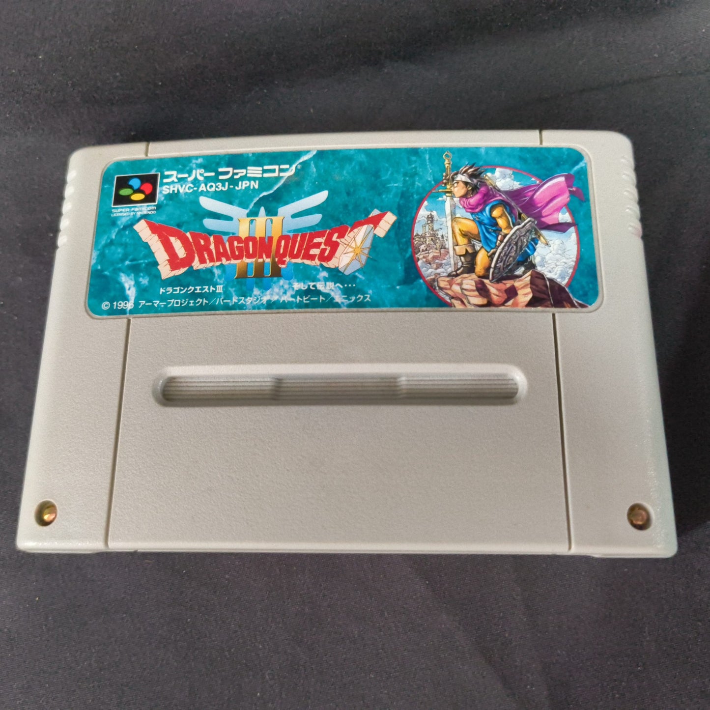 Dragon Quest 3 Nintendo Super Famicom Cart w/Manual, Box Japan, Working-f0725-