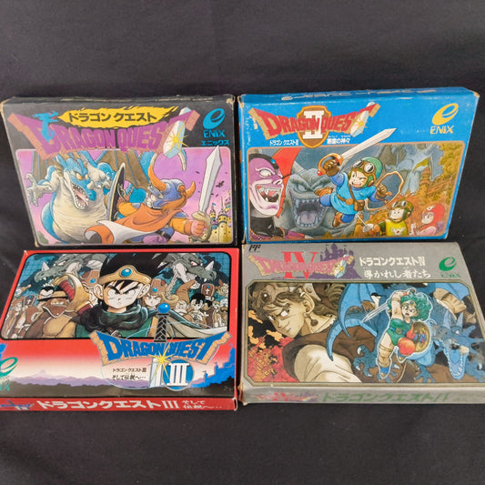 Dragon Quest Series Famicom FC NES Cartridge, Manual, Boxed set, Working-h0725-