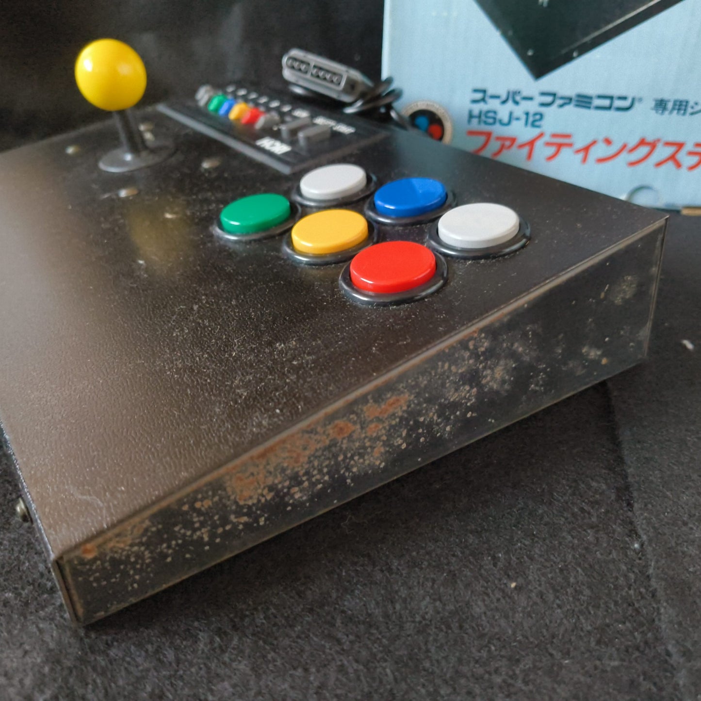 Used Hori Arcade Fighting Stick HSJ-12 Super Famicom SNES Boxed set Japan-h0730