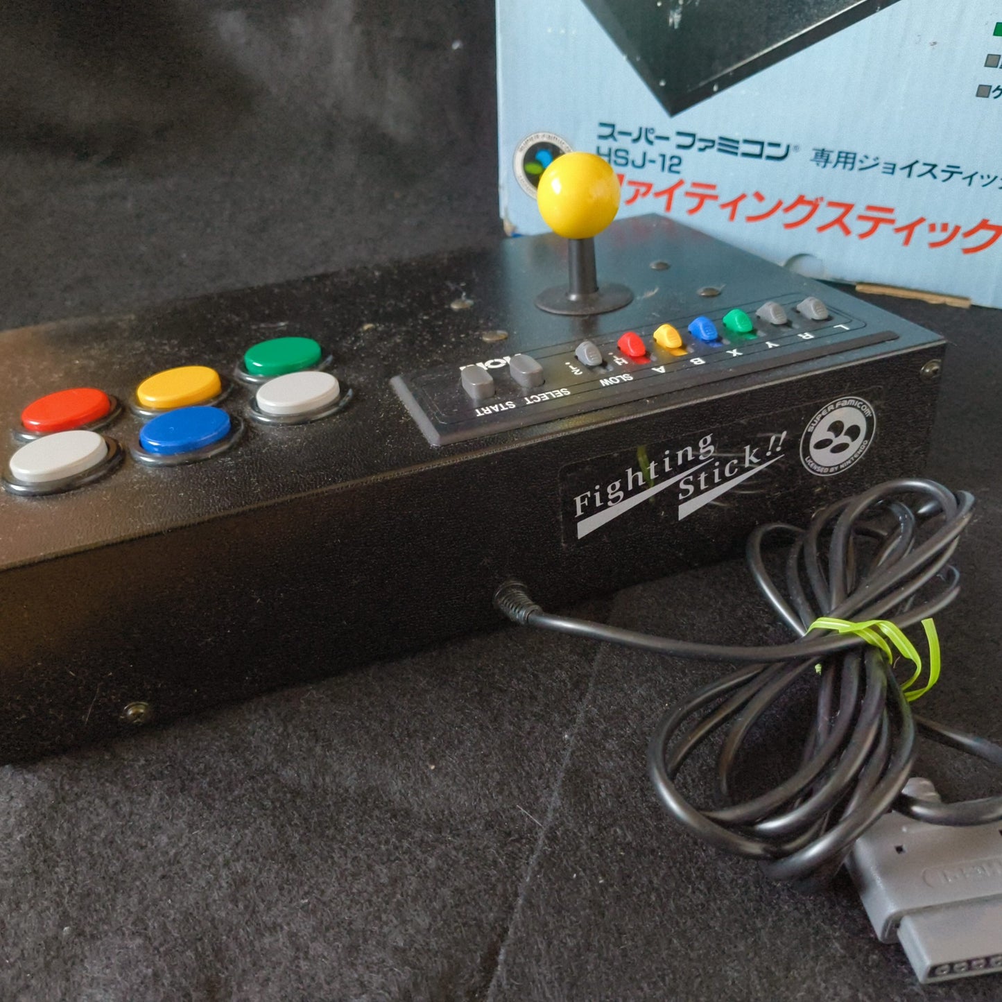 Used Hori Arcade Fighting Stick HSJ-12 Super Famicom SNES Boxed set Japan-h0730