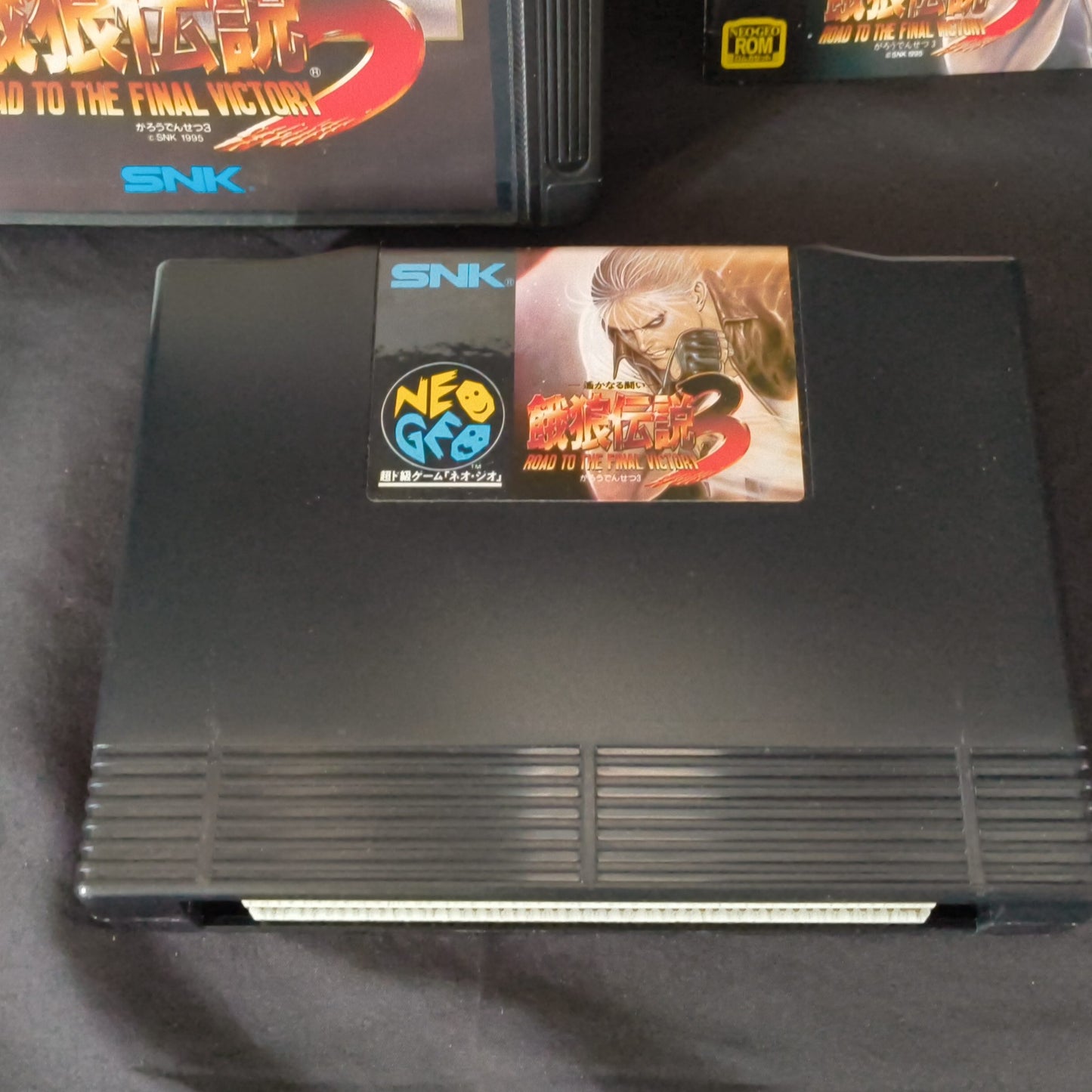 Fatal Fury 3 Garo Densetsu 3 SNK NEO GEO AES Cartridge, Manual Boxed set-h0804-
