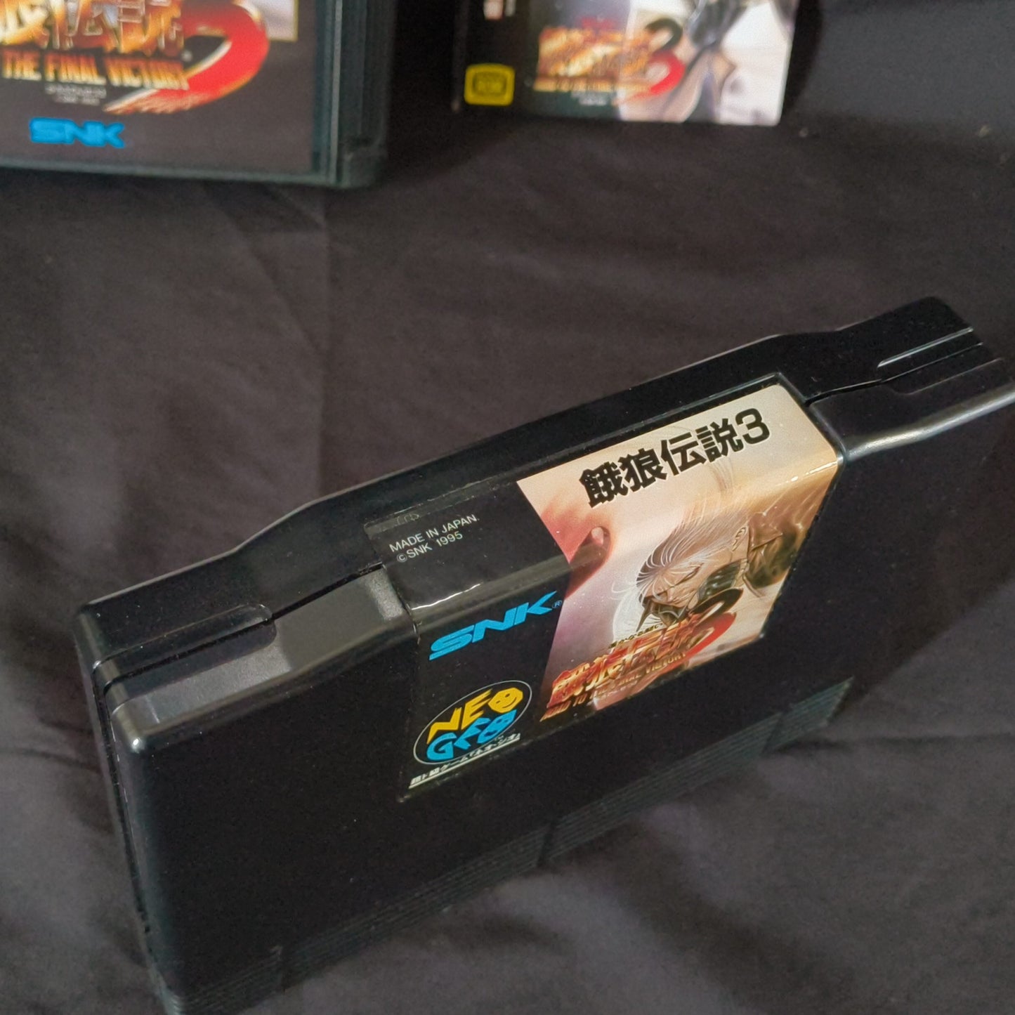 Fatal Fury 3 Garo Densetsu 3 SNK NEO GEO AES Cartridge, Manual Boxed set-h0804-