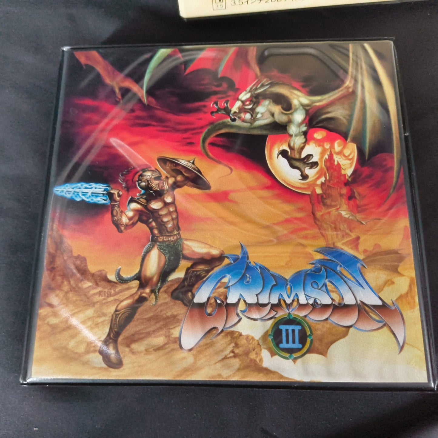 CRIMSON III / 80's Japanese MSX Game FDD Disks w/Manual Box set, Japan-h0805-