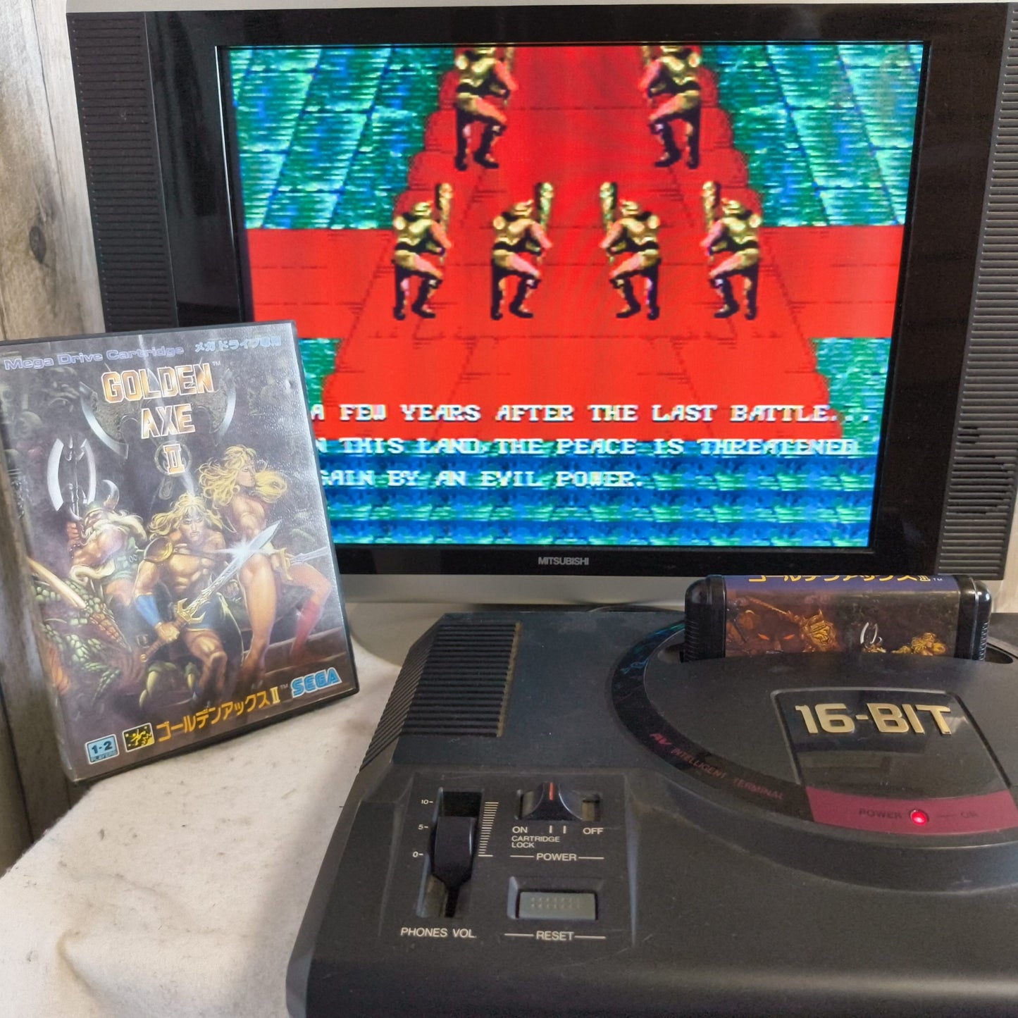 GOLDEN AXE 2 SEGA MEGA DRIVE (Genesis ) Shooter game Cartridge w/Box set-h0804-
