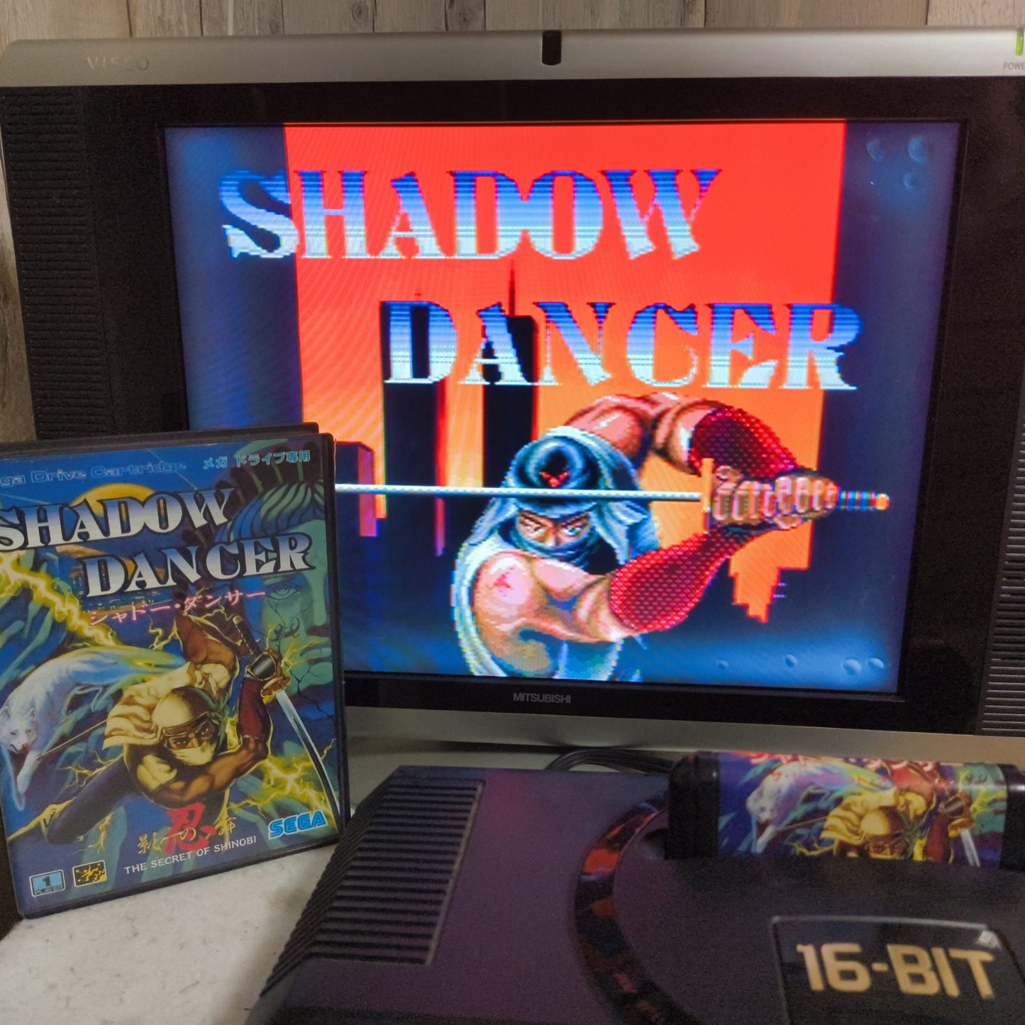 Shadow Dancer THE SECRET SHINOBI SEGA MEGA DRIVE (Genesis ) game w/Box set-h0805