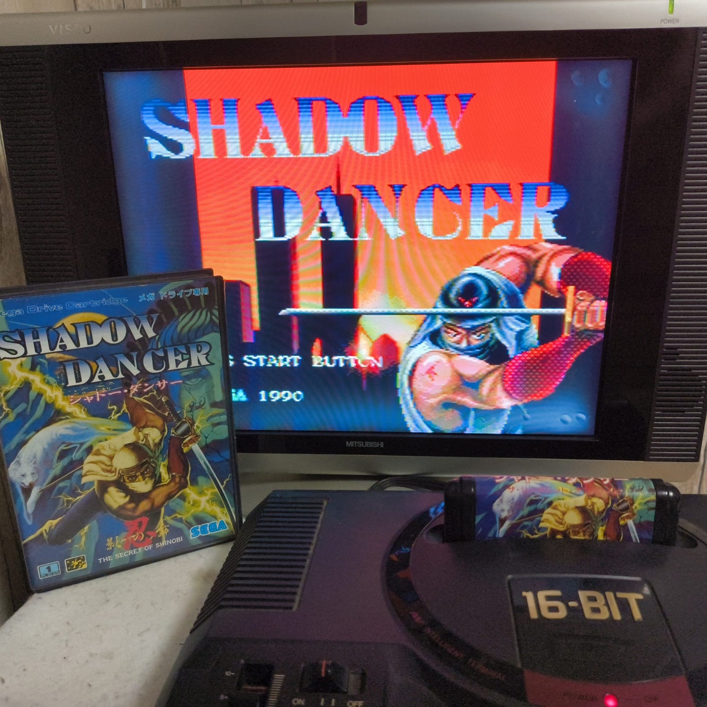 Shadow Dancer THE SECRET SHINOBI SEGA MEGA DRIVE (Genesis ) game w/Box set-h0805