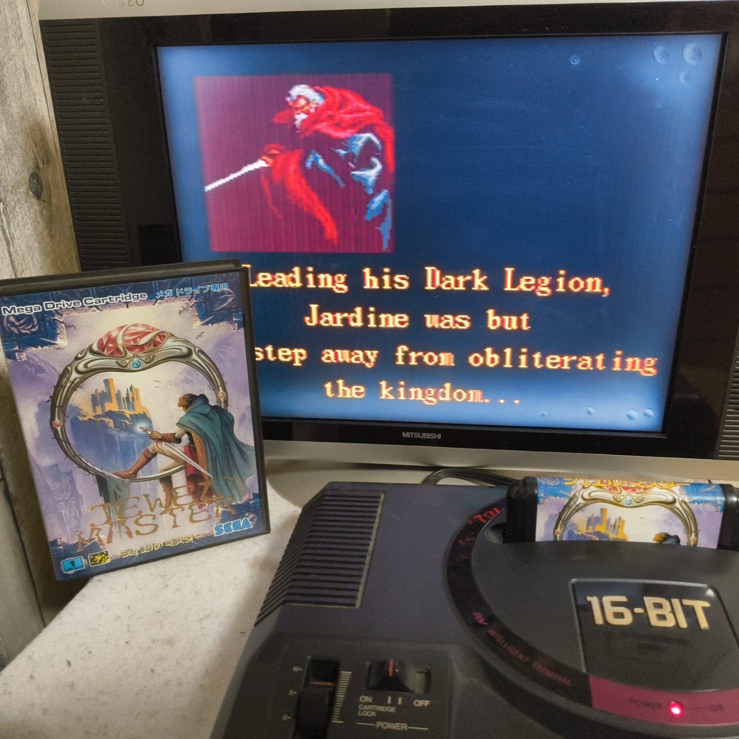 JEWEL MASTER SEGA MEGA DRIVE (Genesis ) Shooter game Cartridge w/Box set-h0805-