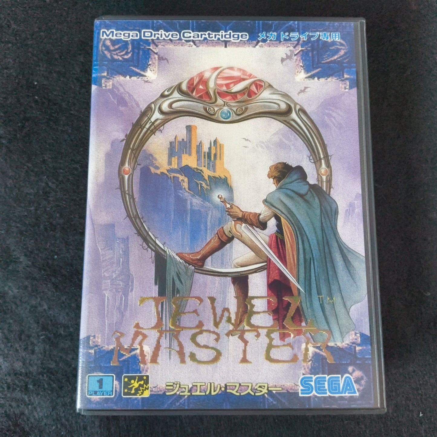 JEWEL MASTER SEGA MEGA DRIVE (Genesis ) Shooter game Cartridge w/Box set-h0805-