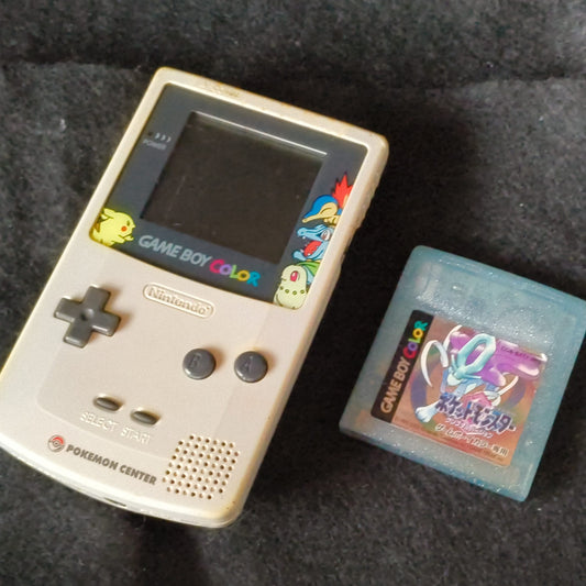 Nintendo Gameboy Color Pokemon Center Limited Edition silver console set-h0805-