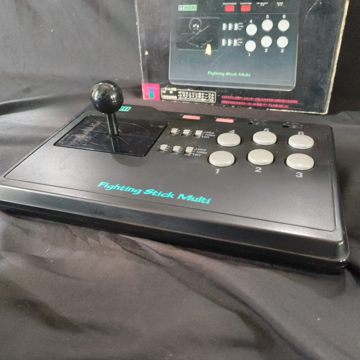 Hori Arcade Fighting Stick Multi for SNES, PC Engine, Megadrive Boxed set-h0807-