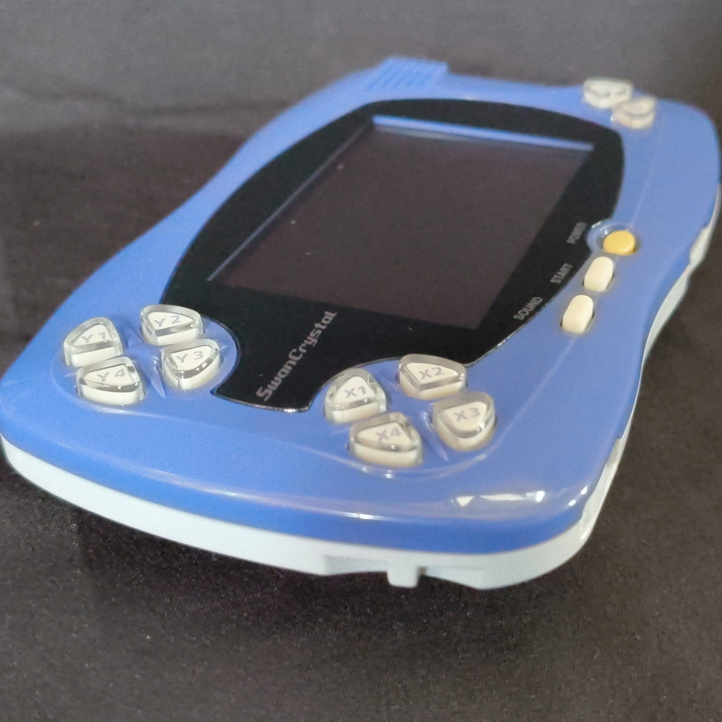 Wonder Swan Crystal Blue Violet BANDAI Console,Manual Boxed set, Working-h0808-2