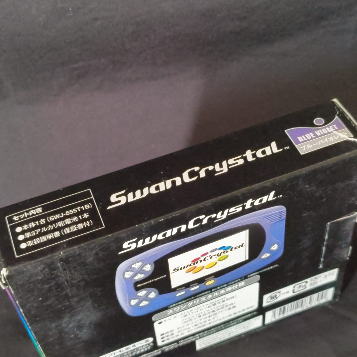 Wonder Swan Crystal Blue Violet BANDAI Console,Manual Boxed set, Working-h0808-2