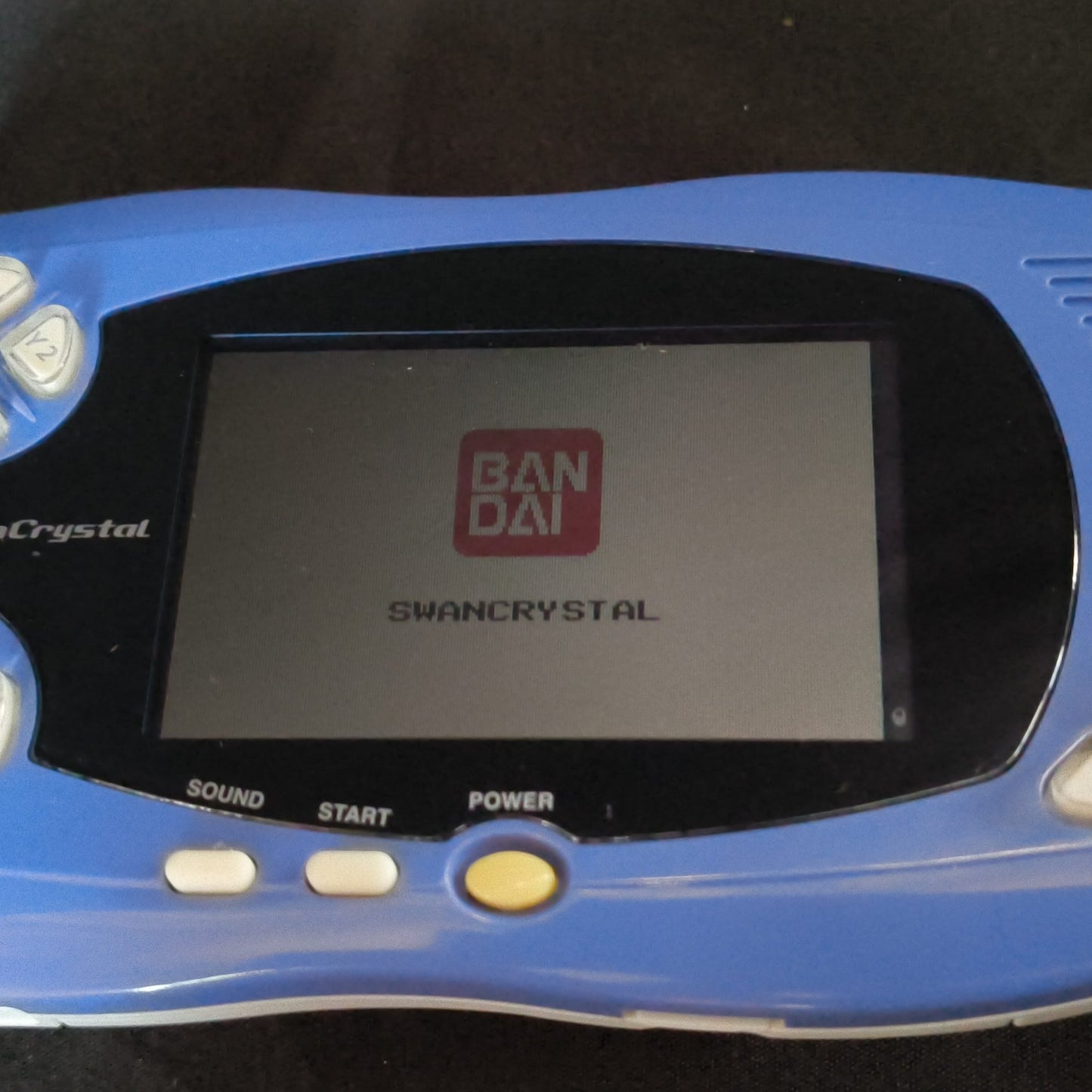 Wonder Swan Crystal Blue Violet BANDAI Console,Manual Boxed set, Working-h0808-2