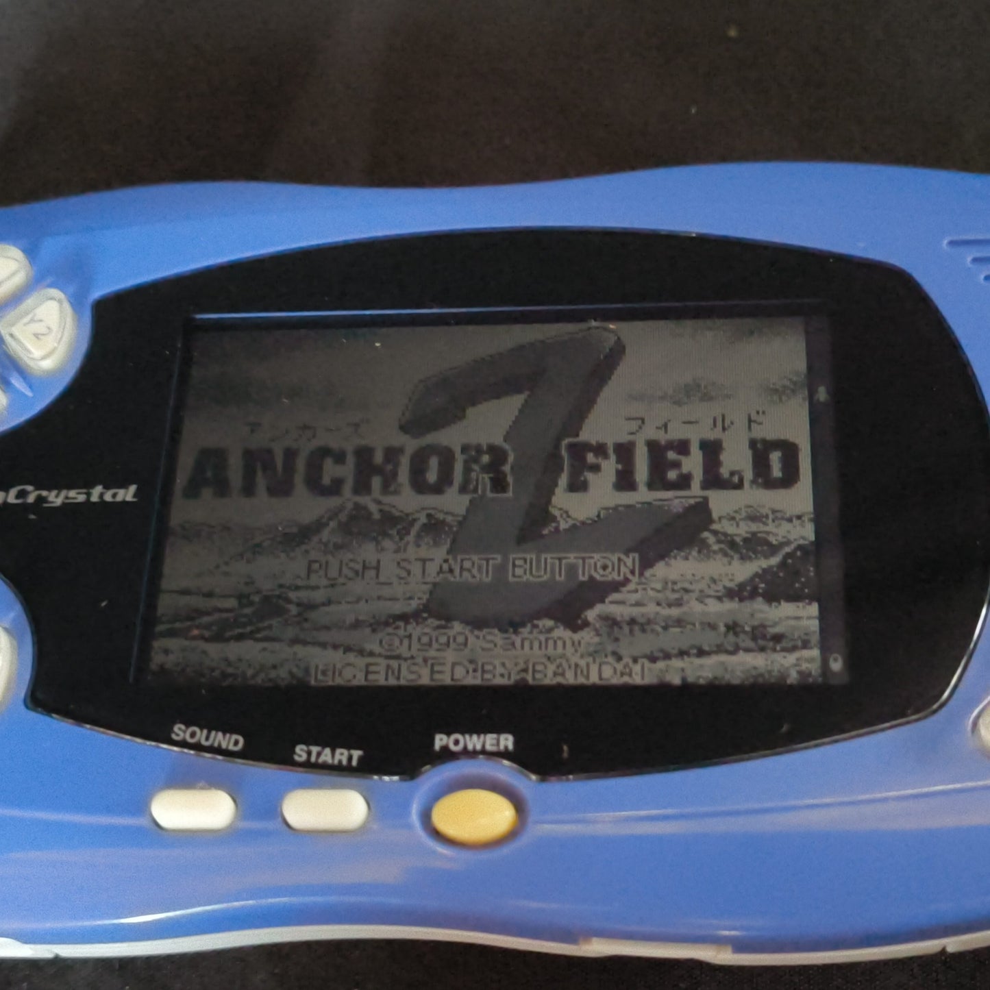 Wonder Swan Crystal Blue Violet BANDAI Console,Manual Boxed set, Working-h0808-2