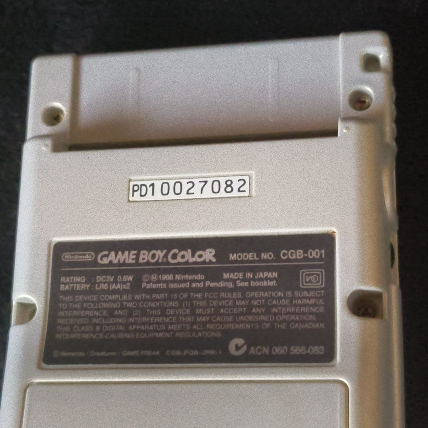 Nintendo Gameboy Color Pokemon Center Limited Edition silver console set-h0811-