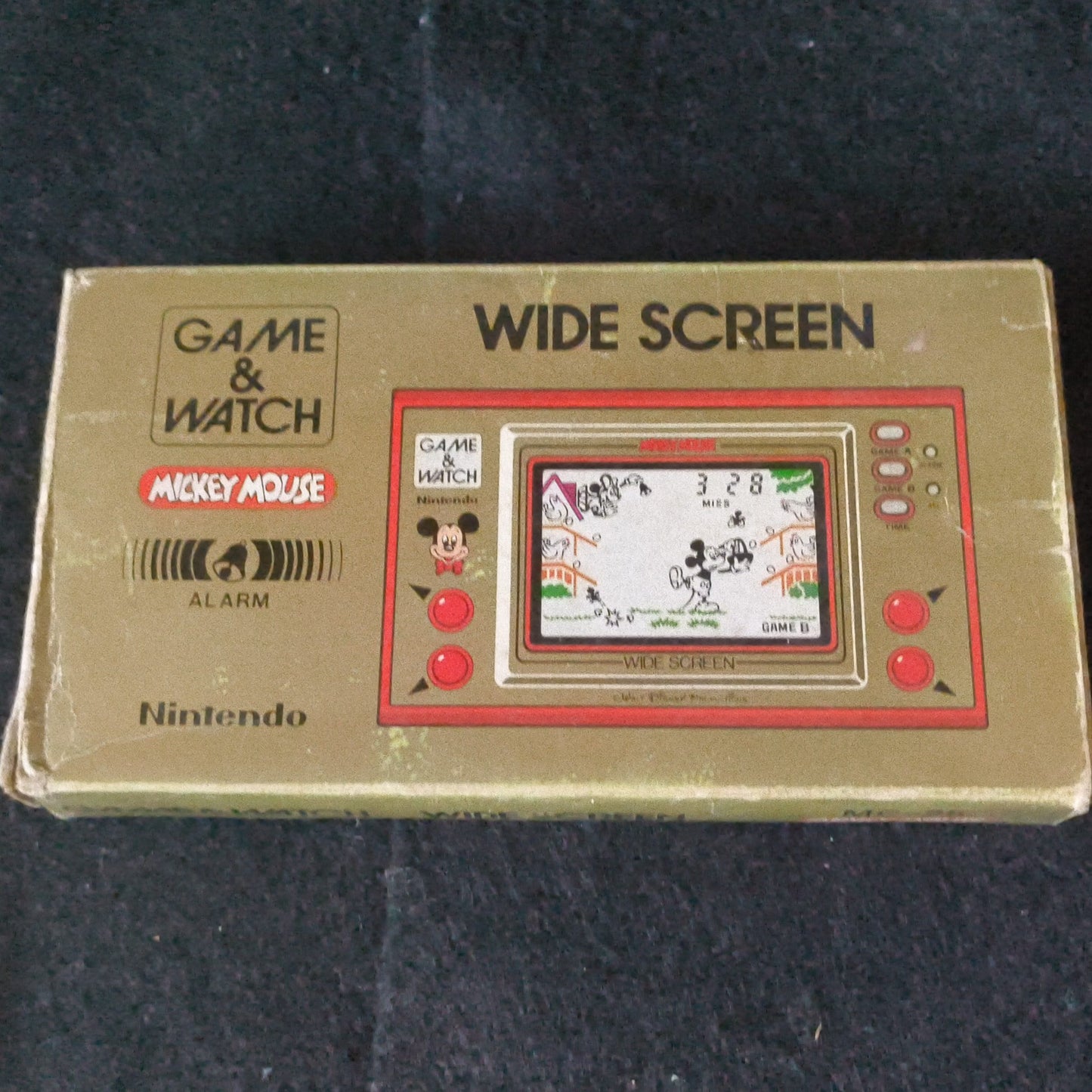Vintage Nintendo Game & Watch Mickey Mouse. Handheld game, w/Manual, Box,Working
