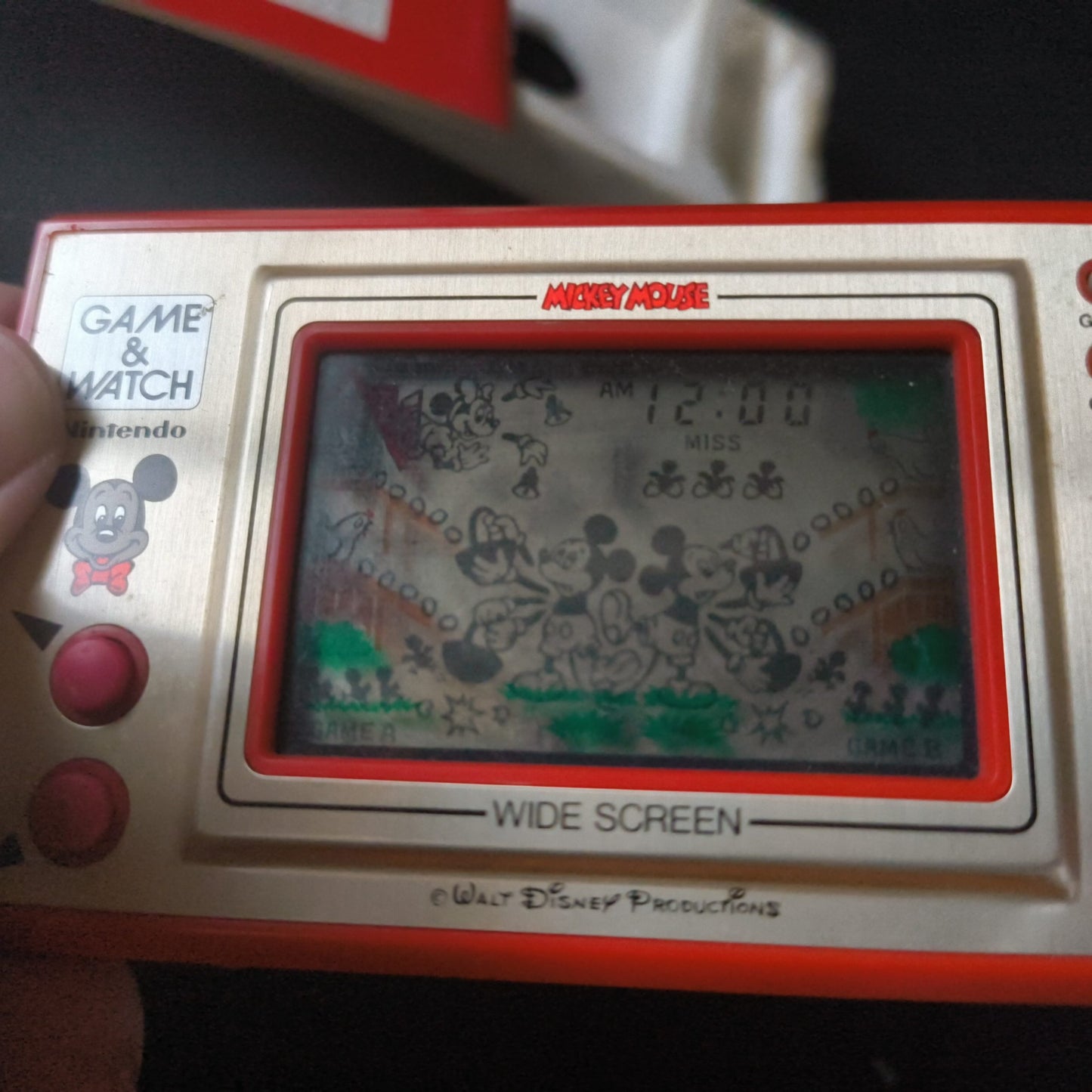 Vintage Nintendo Game & Watch Mickey Mouse. Handheld game, w/Manual, Box,Working