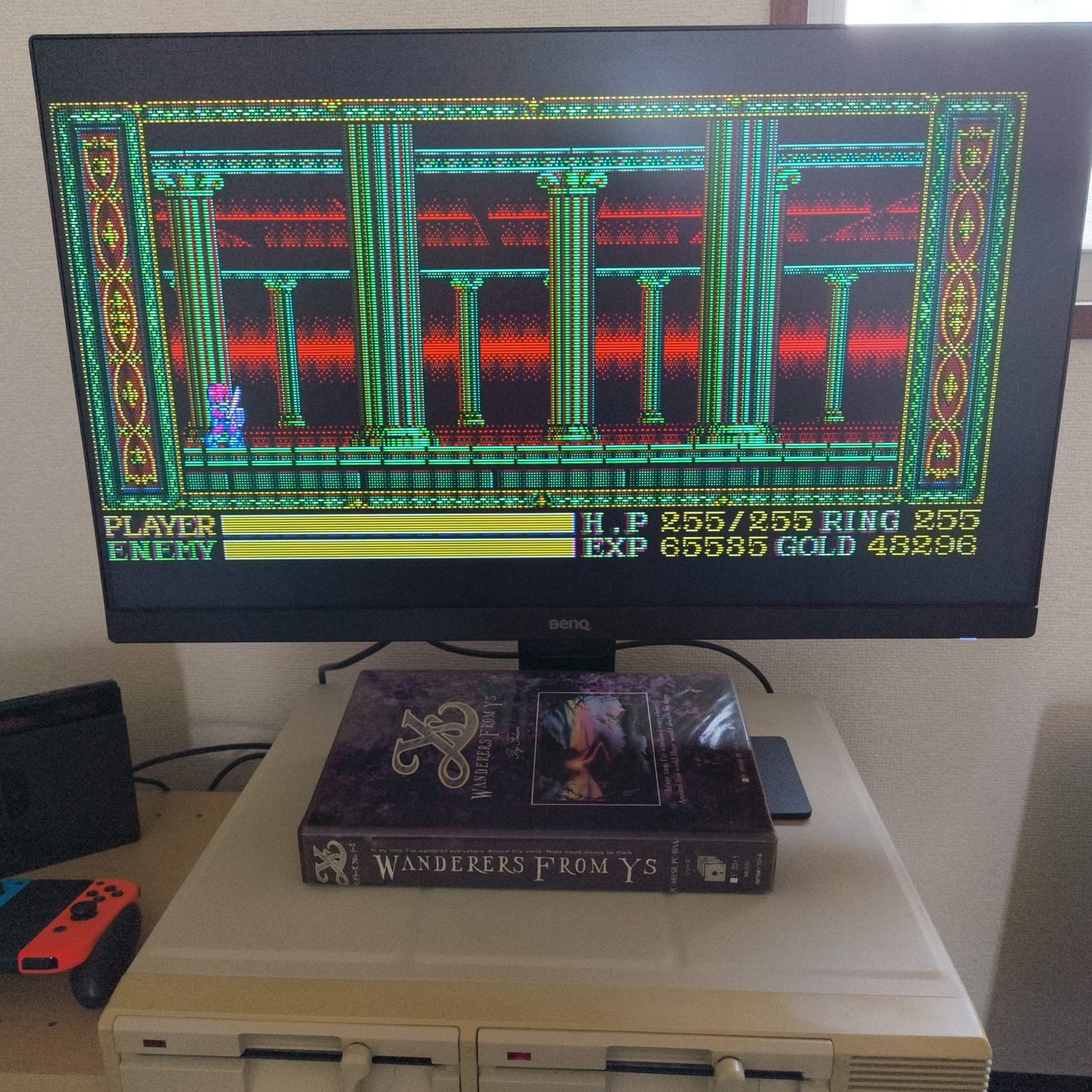 PC-8801 Ys 3, Ys III: Wanderers from Ys W/Box, manual, set, Partly tested-h0711-