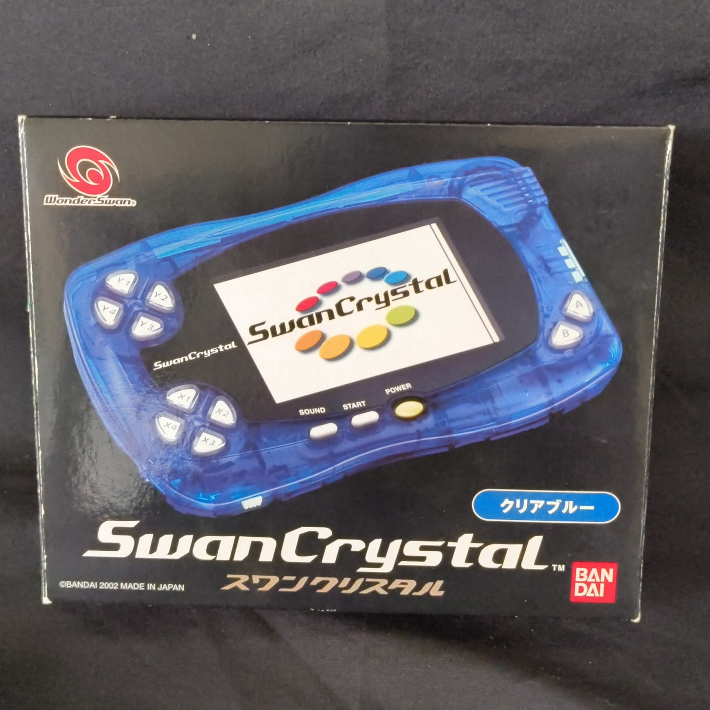 Bandai Wonder Swan Crystal Clear Blue BANDAI Console,Manual,Boexed set-h0815-