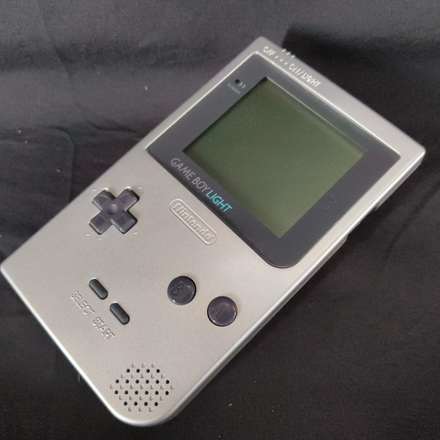 Used, Nintendo Gameboy Light Silver color console MGB-101 and Game set, Working