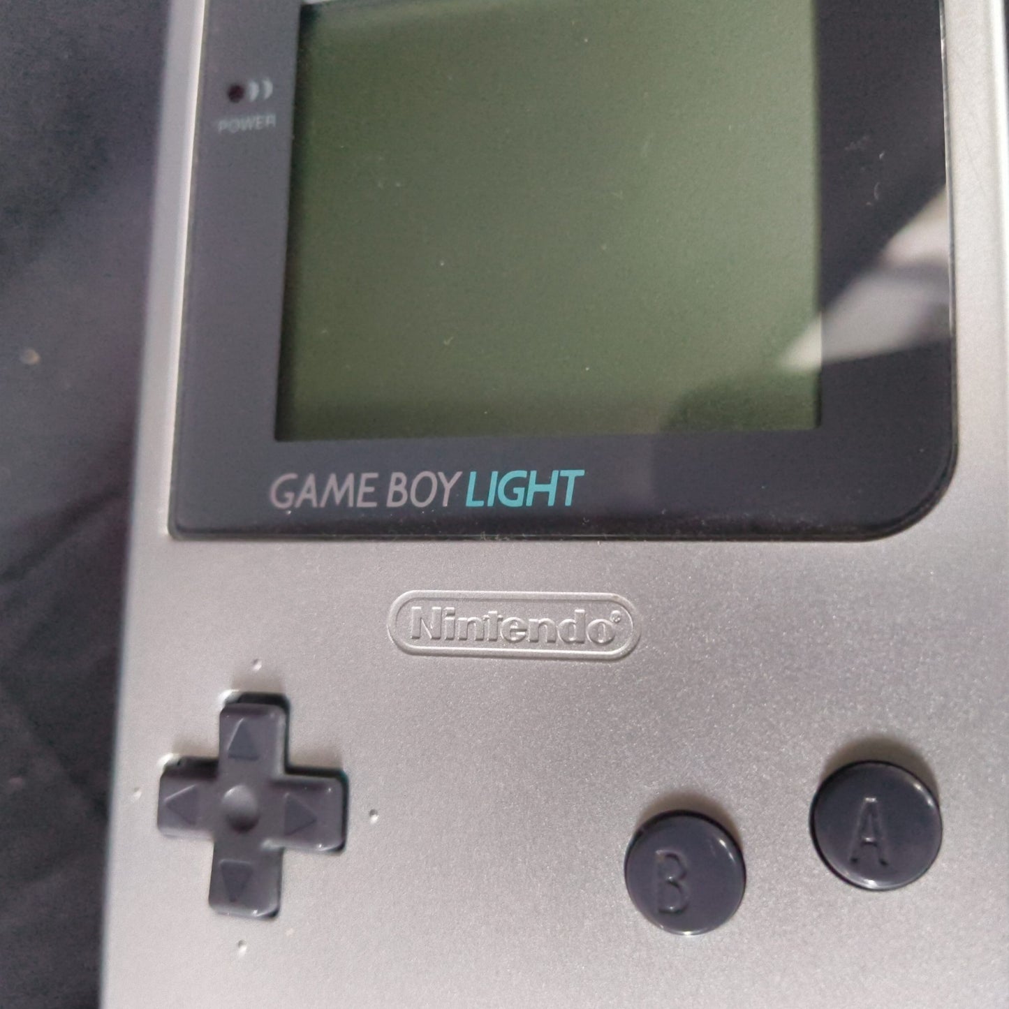 Used, Nintendo Gameboy Light Silver color console MGB-101 and Game set, Working