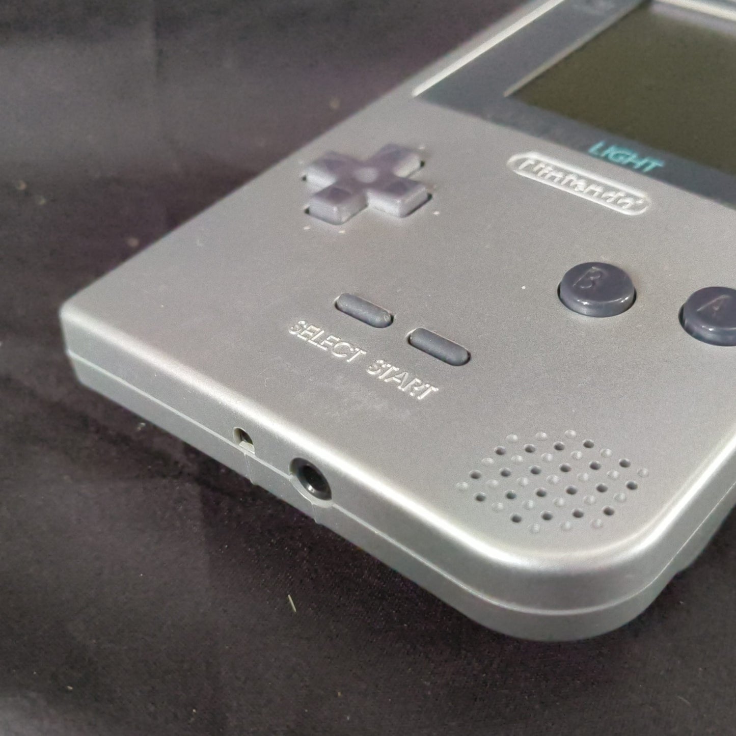 Used, Nintendo Gameboy Light Silver color console MGB-101 and Game set, Working