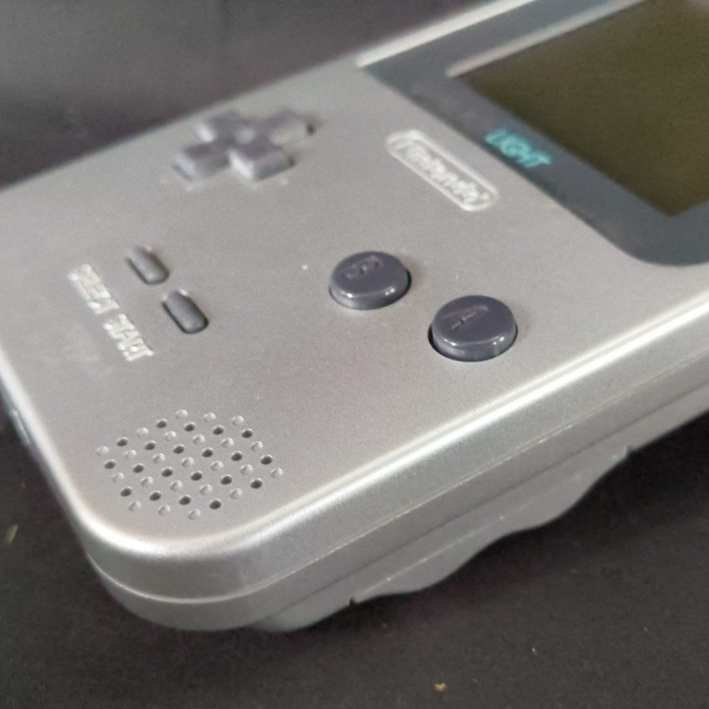 Used, Nintendo Gameboy Light Silver color console MGB-101 and Game set, Working