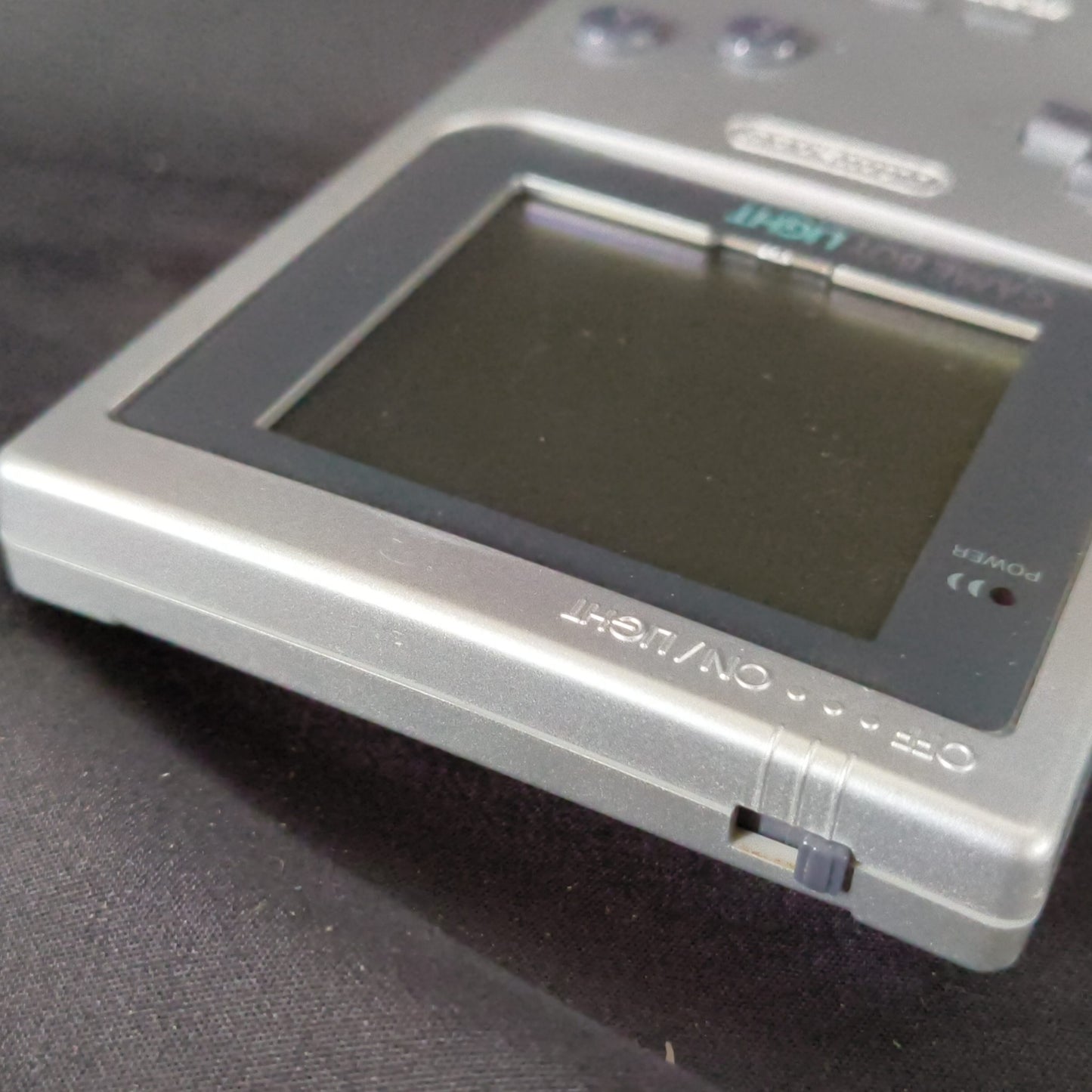 Used, Nintendo Gameboy Light Silver color console MGB-101 and Game set, Working