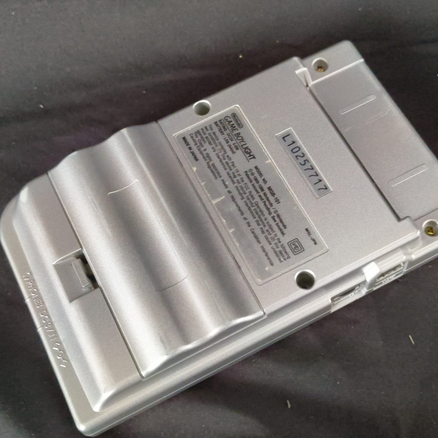 Used, Nintendo Gameboy Light Silver color console MGB-101 and Game set, Working