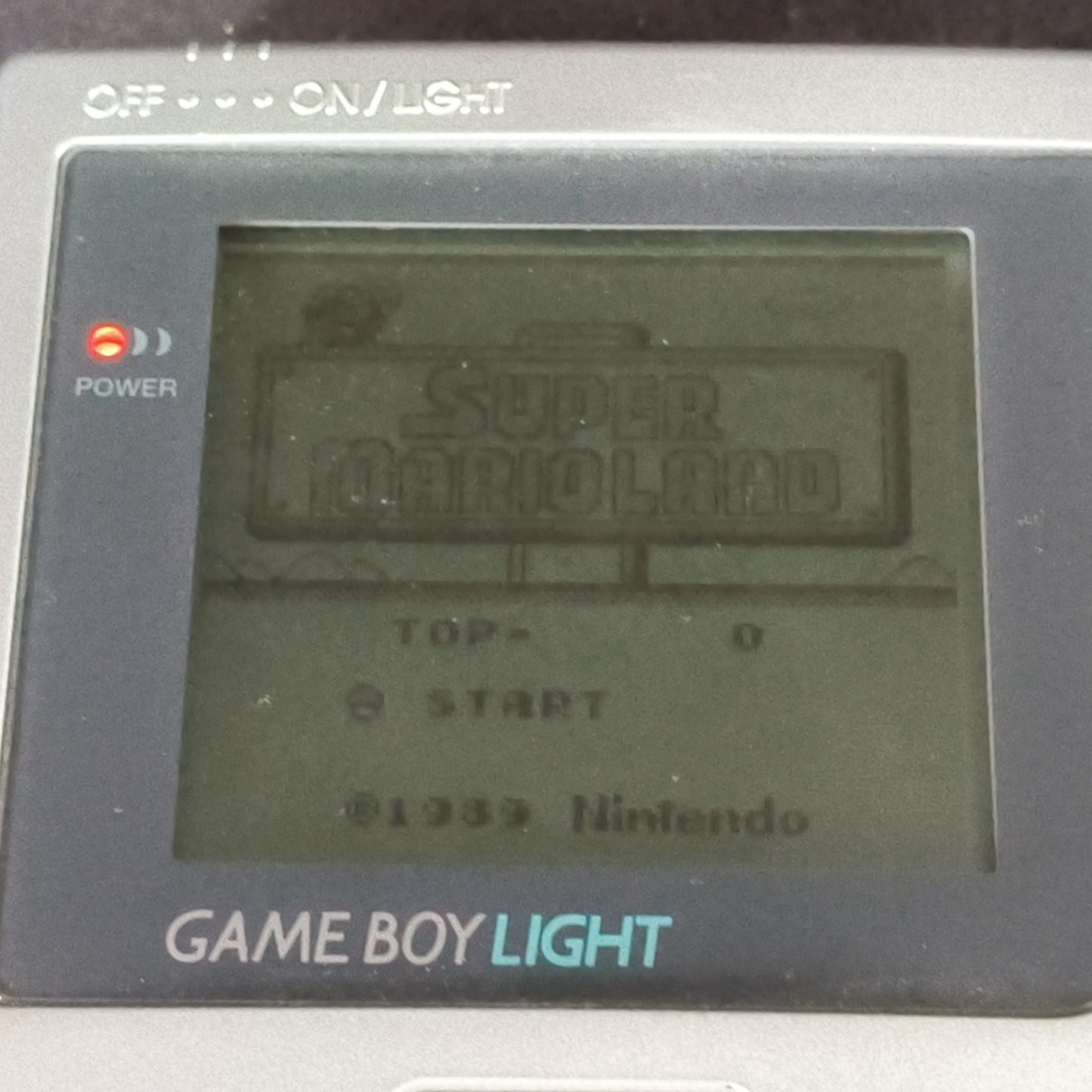 Used, Nintendo Gameboy Light Silver color console MGB-101 and Game set, Working