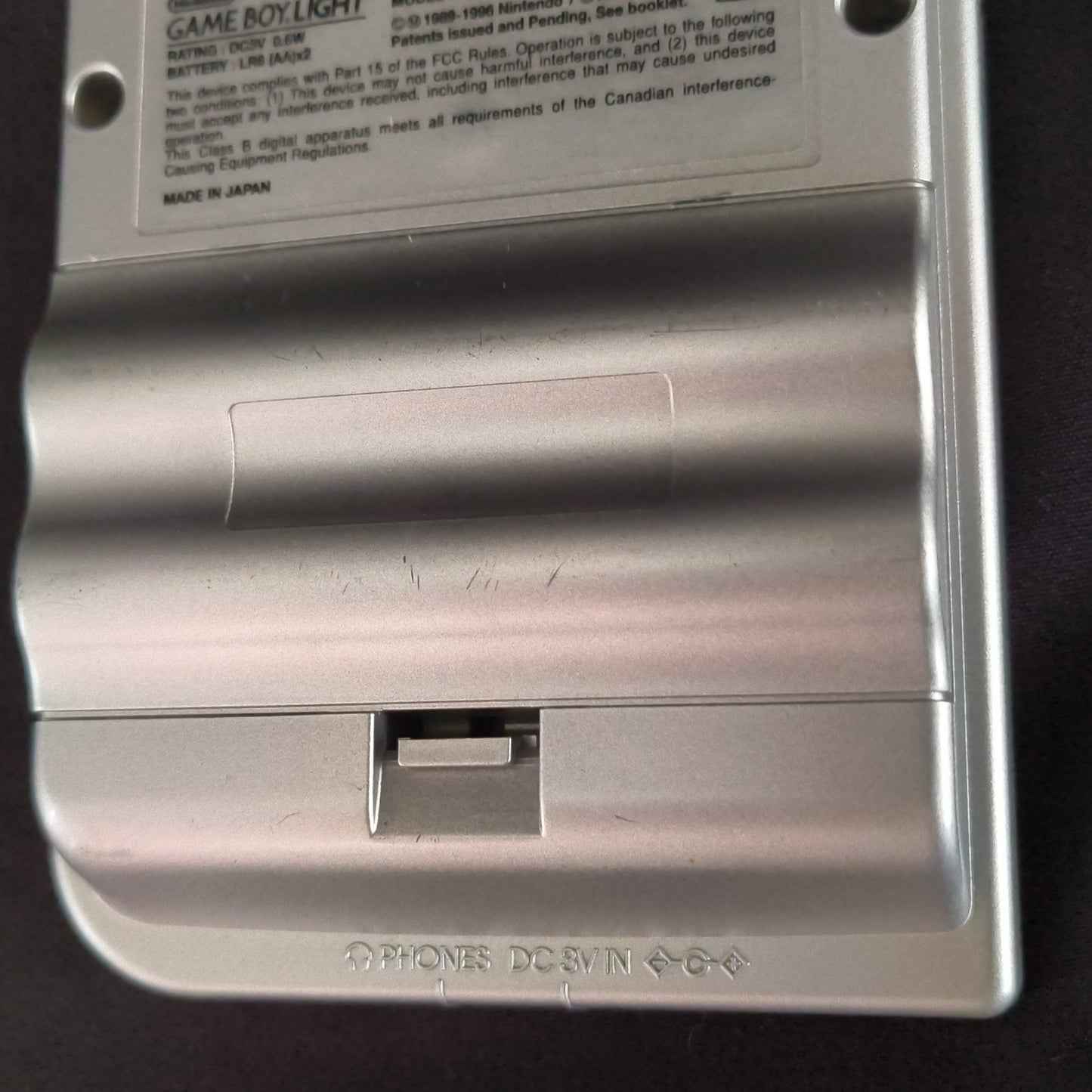 Used, Nintendo Gameboy Light Silver color console MGB-101, Working, Japan-h0818-