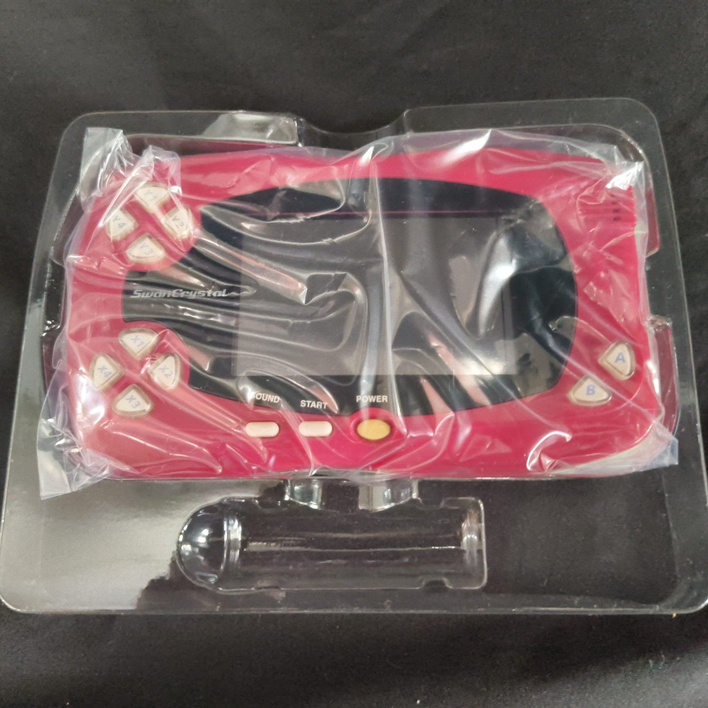 Defective Wonder Swan Crystal SwanCrystal Wine Red BANDAI Console w/Manual, Box