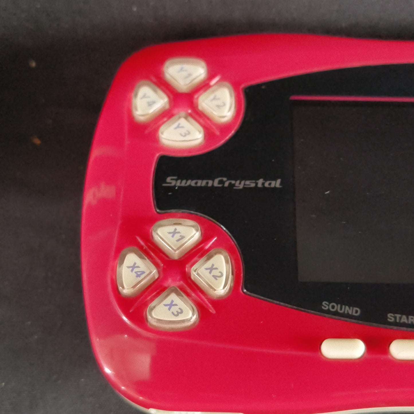 Defective Wonder Swan Crystal SwanCrystal Wine Red BANDAI Console w/Manual, Box