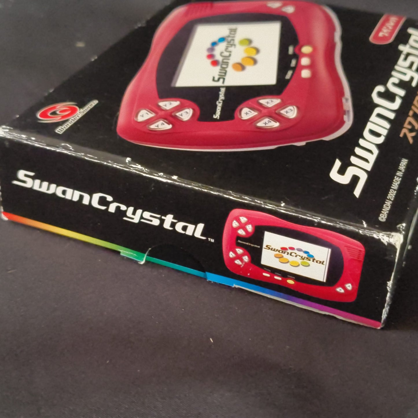 Defective Wonder Swan Crystal SwanCrystal Wine Red BANDAI Console w/Manual, Box
