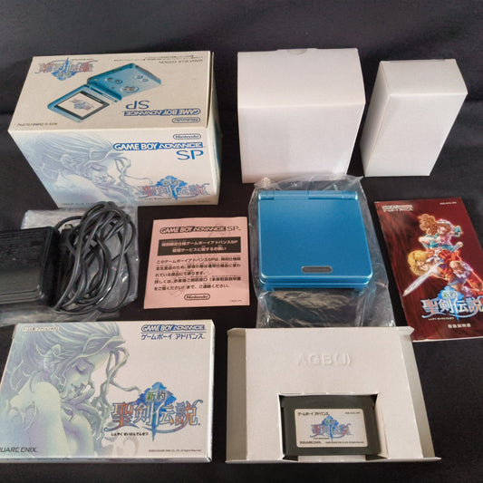 Game Boy Advance SP GBA Sword of Mana Seiken Densetsu MANA Blue Console-h0818-