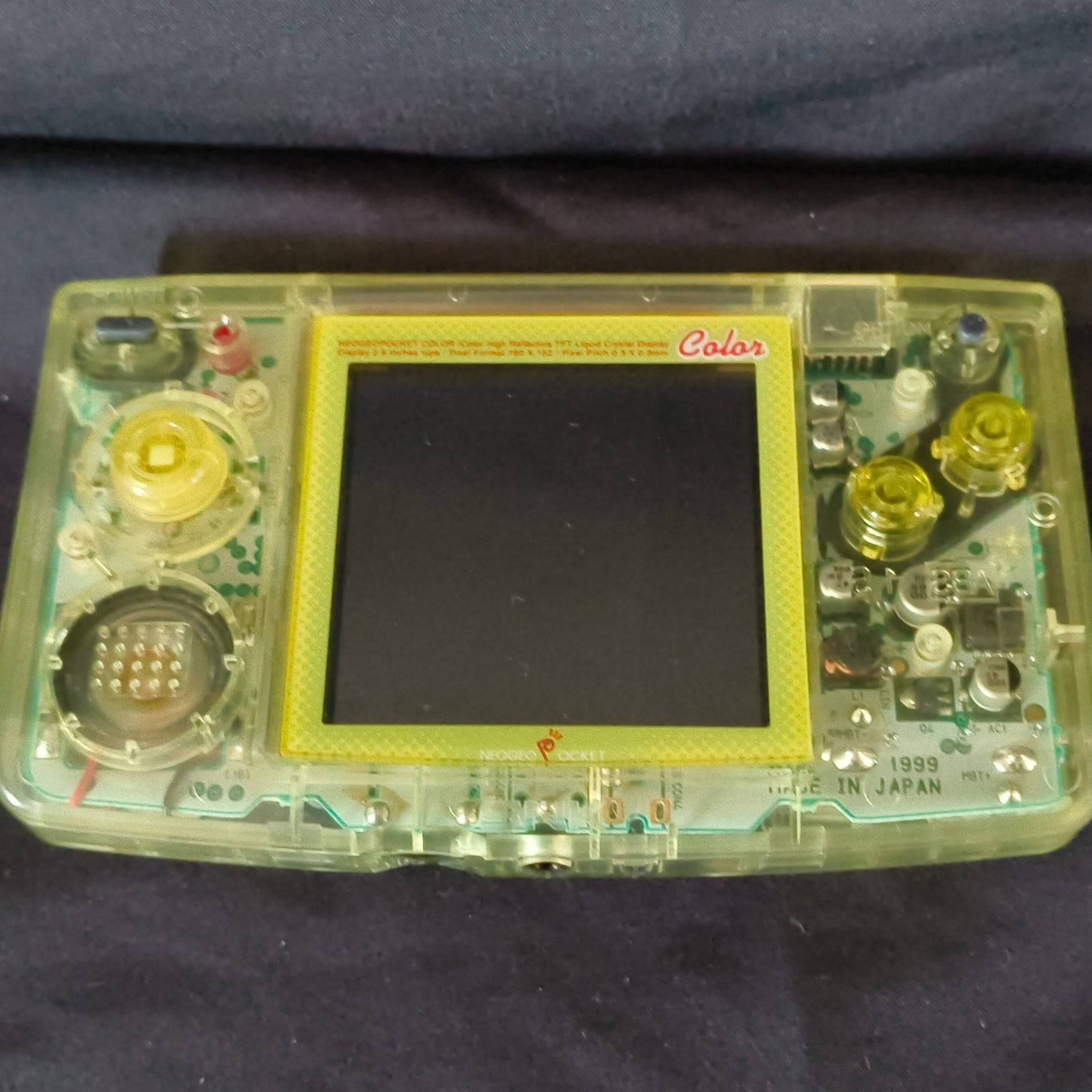 SNK NEOGEO POCKET Color Crystal Yellow Console NEO GEO, Box and game set, Japan