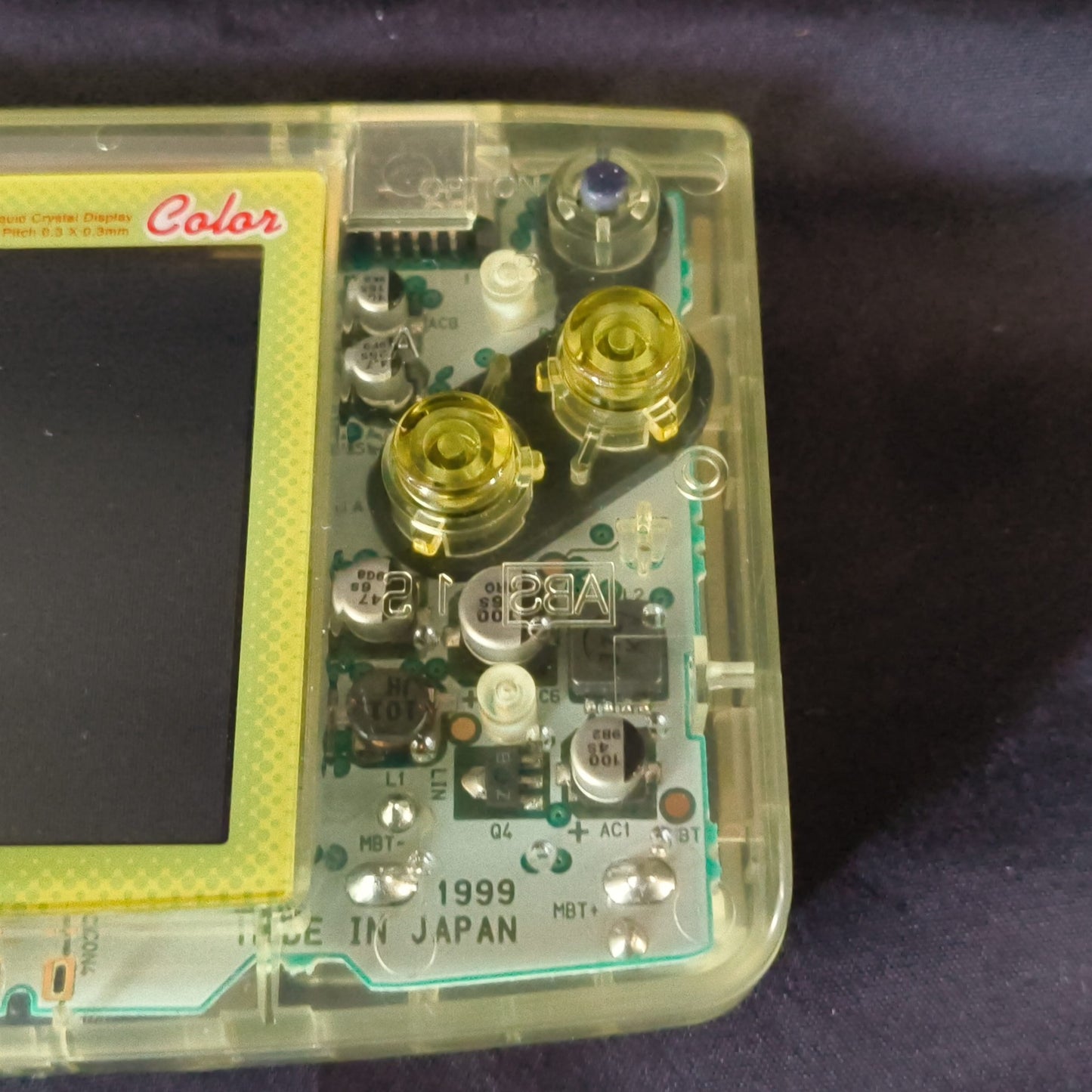 SNK NEOGEO POCKET Color Crystal Yellow Console NEO GEO, Box and game set, Japan