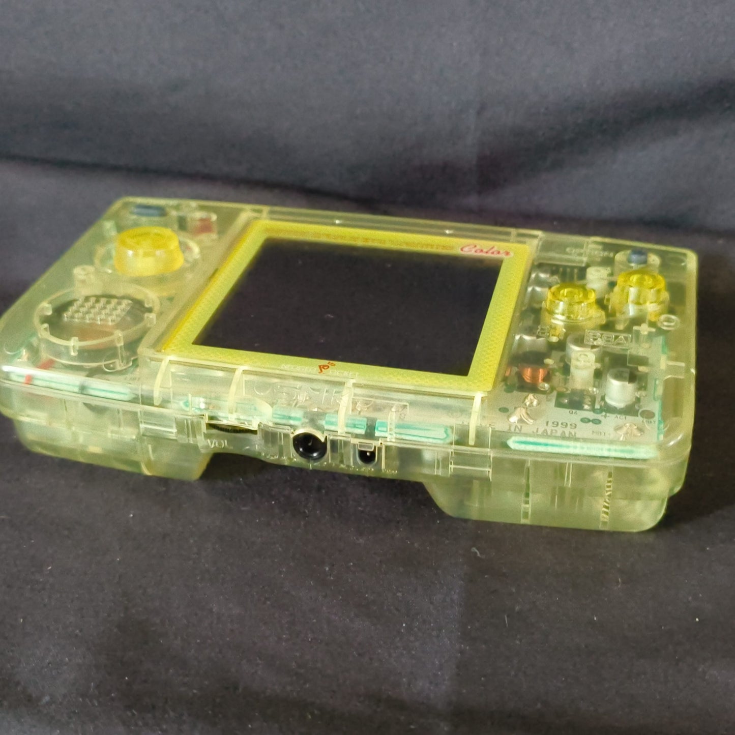SNK NEOGEO POCKET Color Crystal Yellow Console NEO GEO, Box and game set, Japan